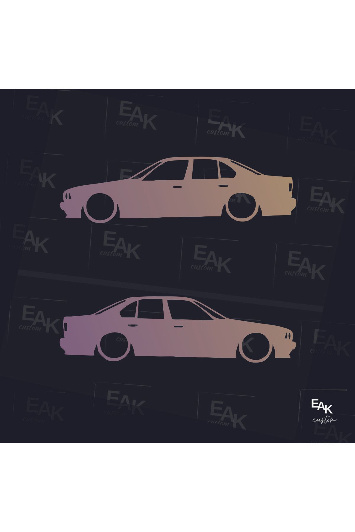 eakcustom BMW E34 5 SERİES oto sticker (18cm x 5cm) (2ADET)