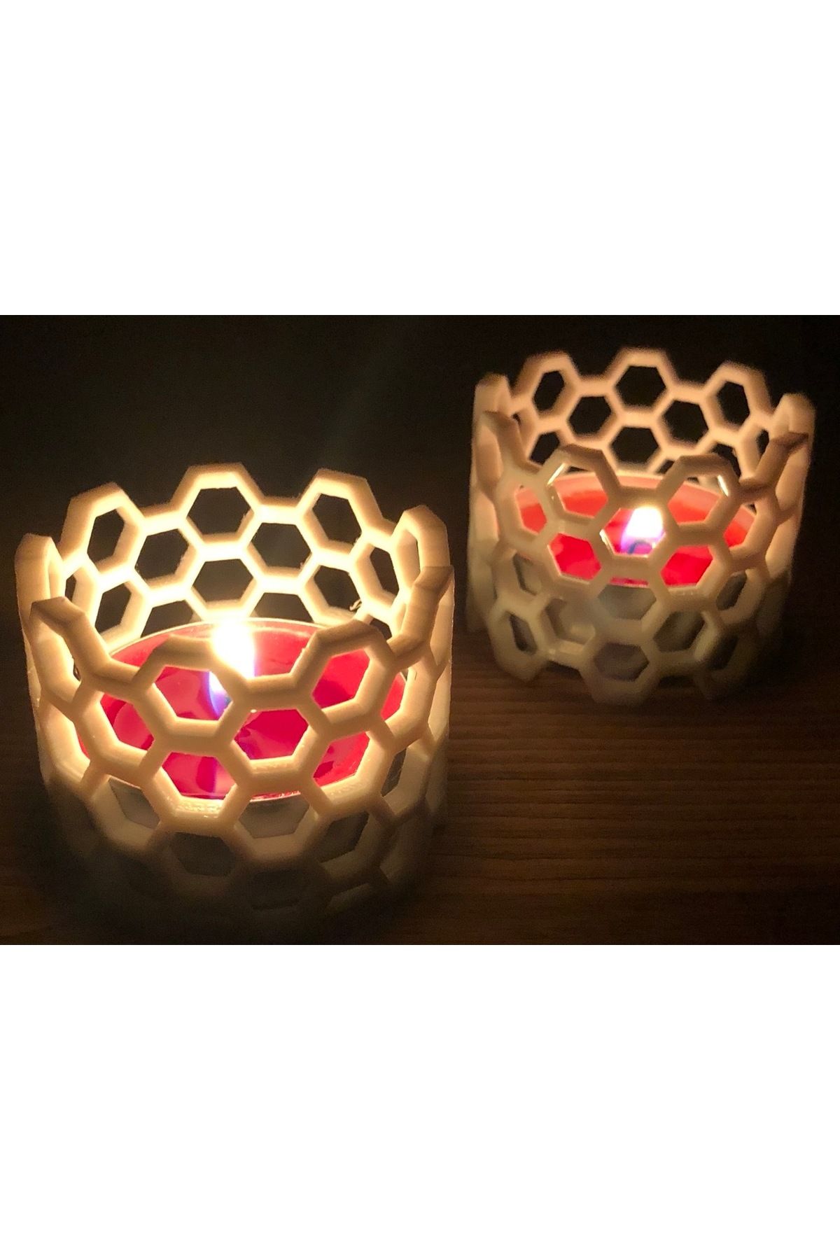 Vision Craft Tealight mum tutucu altıgen istiflenebilir