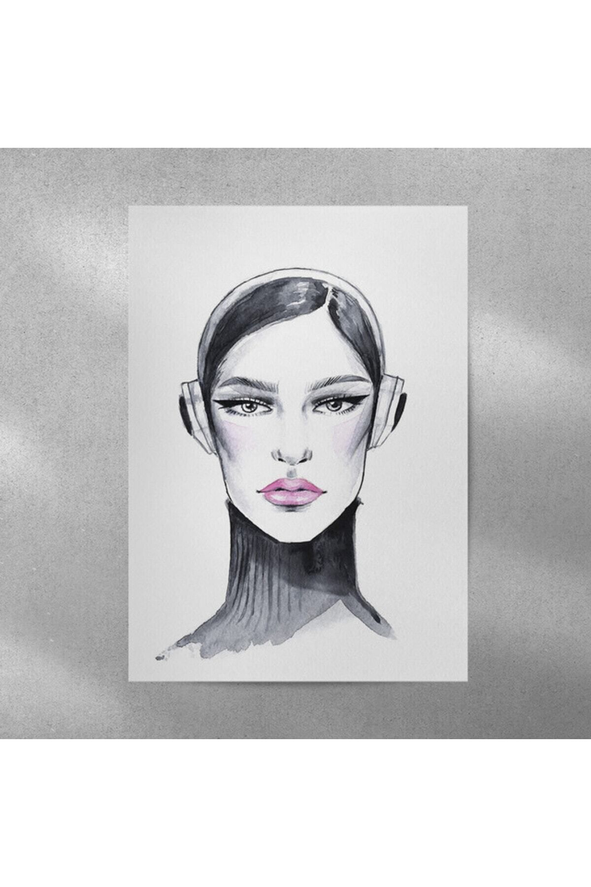 Elioure Kadın Çizim Posteri 35x50 cm, Şık ve Modern Duvar Dekoru