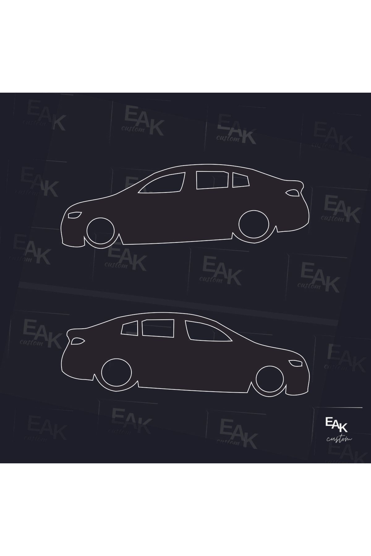eakcustom FİAT EGEA oto sticker (18cm x 6cm) (2ADET)