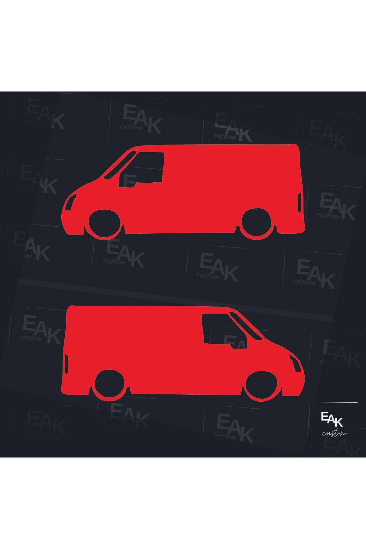 eakcustom FORD TRANSİT oto sticker (18cm x 7cm) (2ADET)
