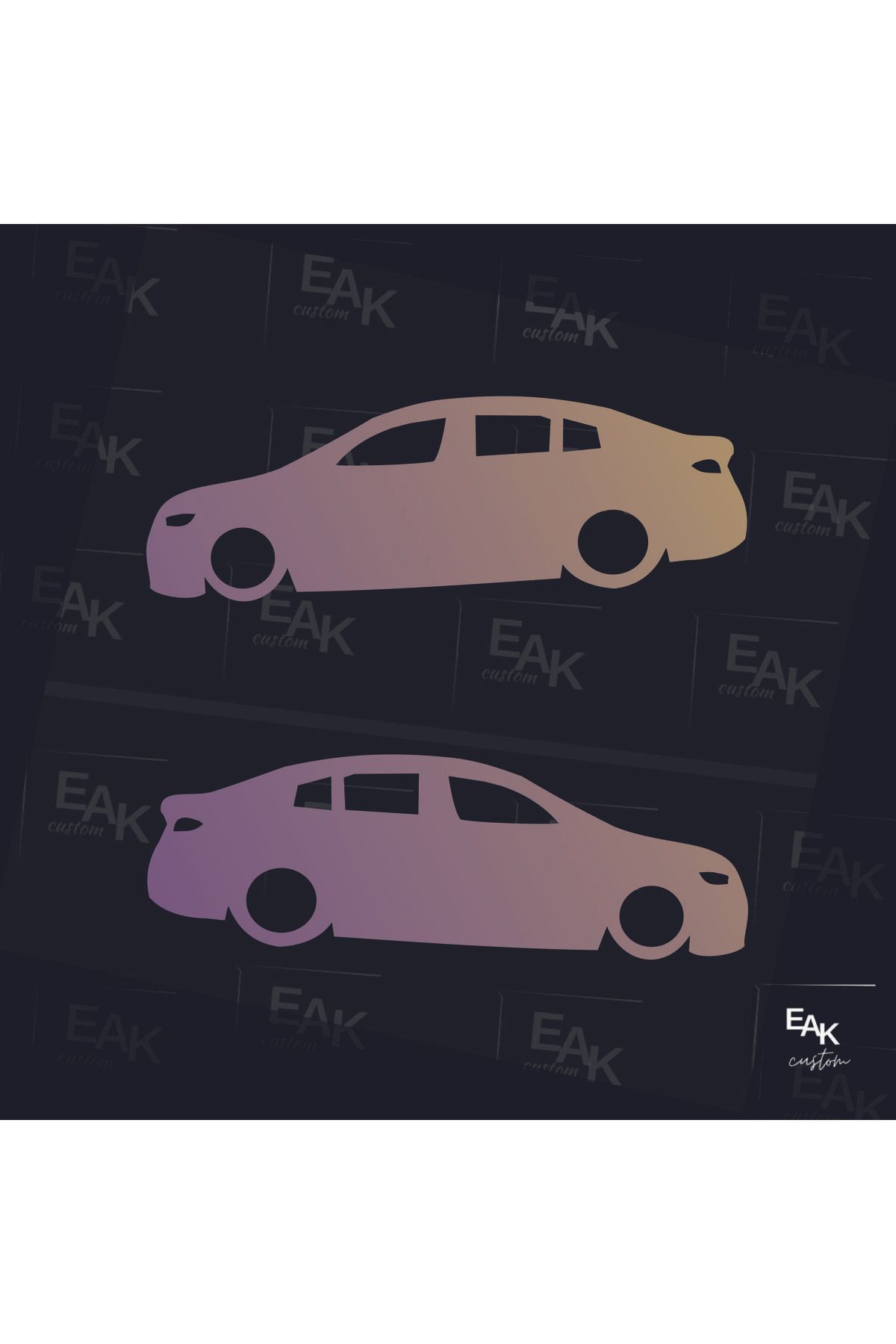 eakcustom FİAT EGEA oto sticker (18cm x 6cm) (2ADET)