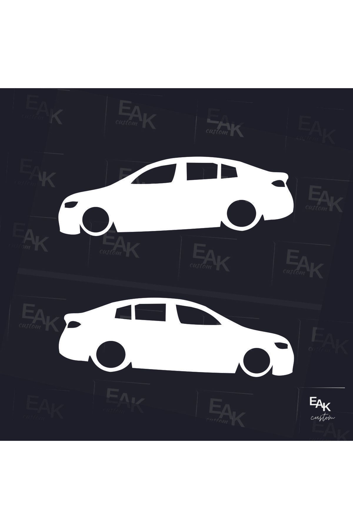 eakcustom FİAT EGEA oto sticker (18cm x 6cm) (2ADET)