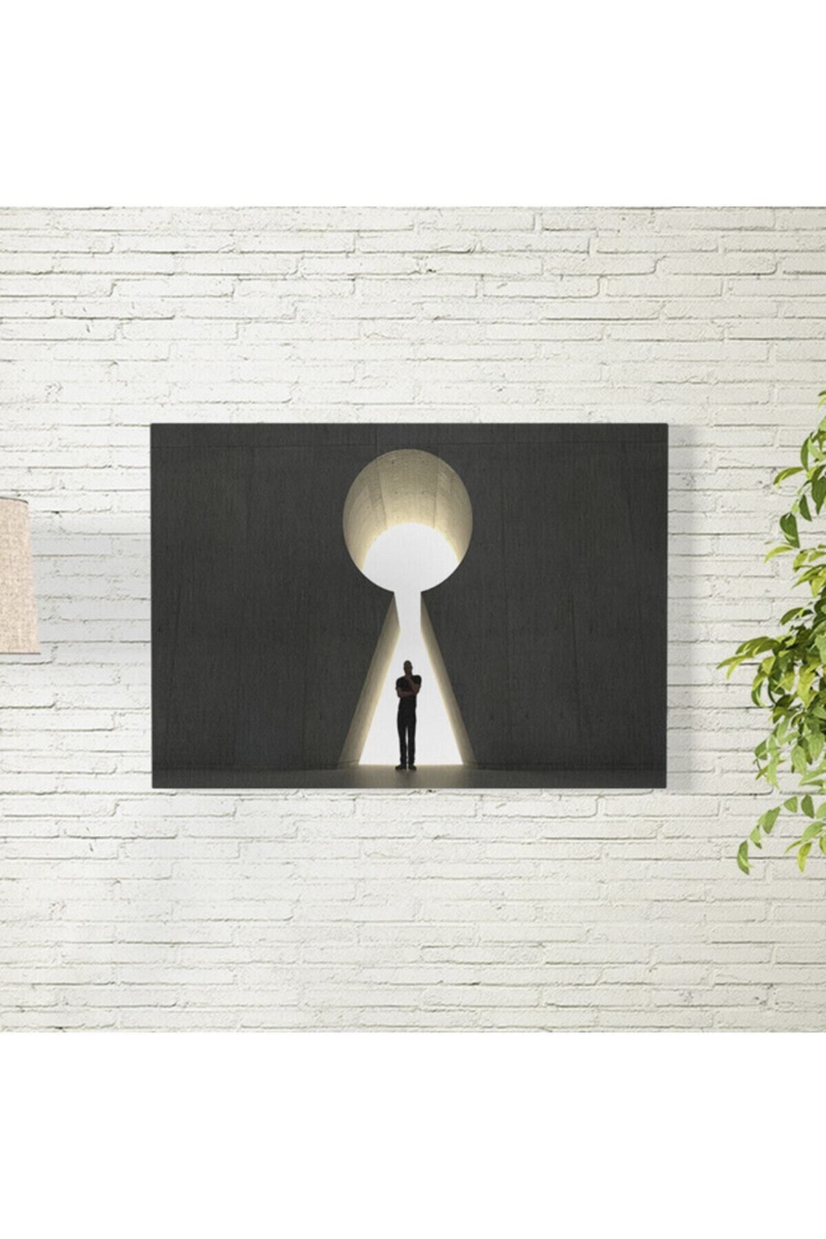 Elioure Anahtar Deliğindeki Adam Temalı Poster 35x50 cm, şık ve modern duvar dekoru