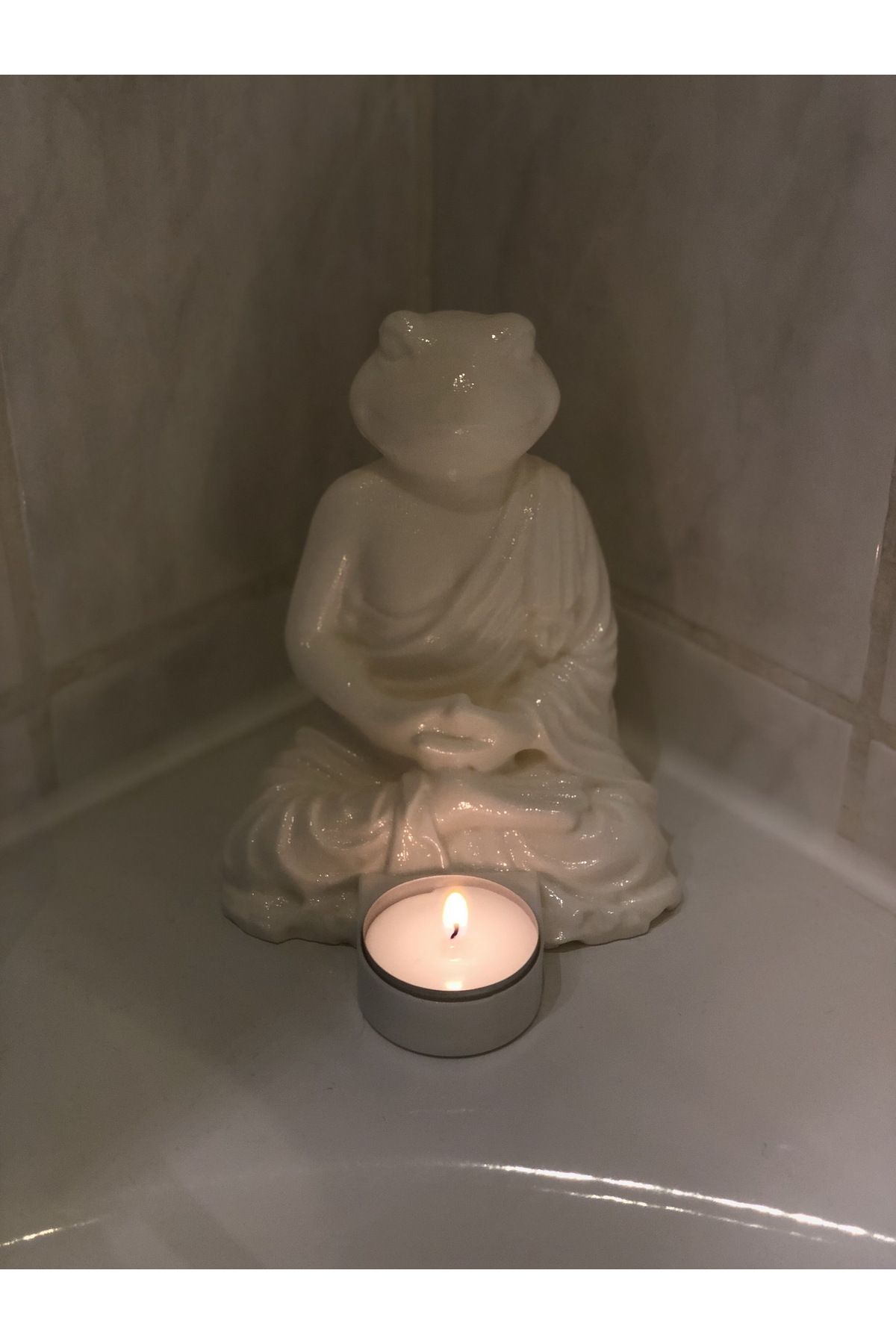 Vision Craft Buda Frog Çay Mum Tutucu