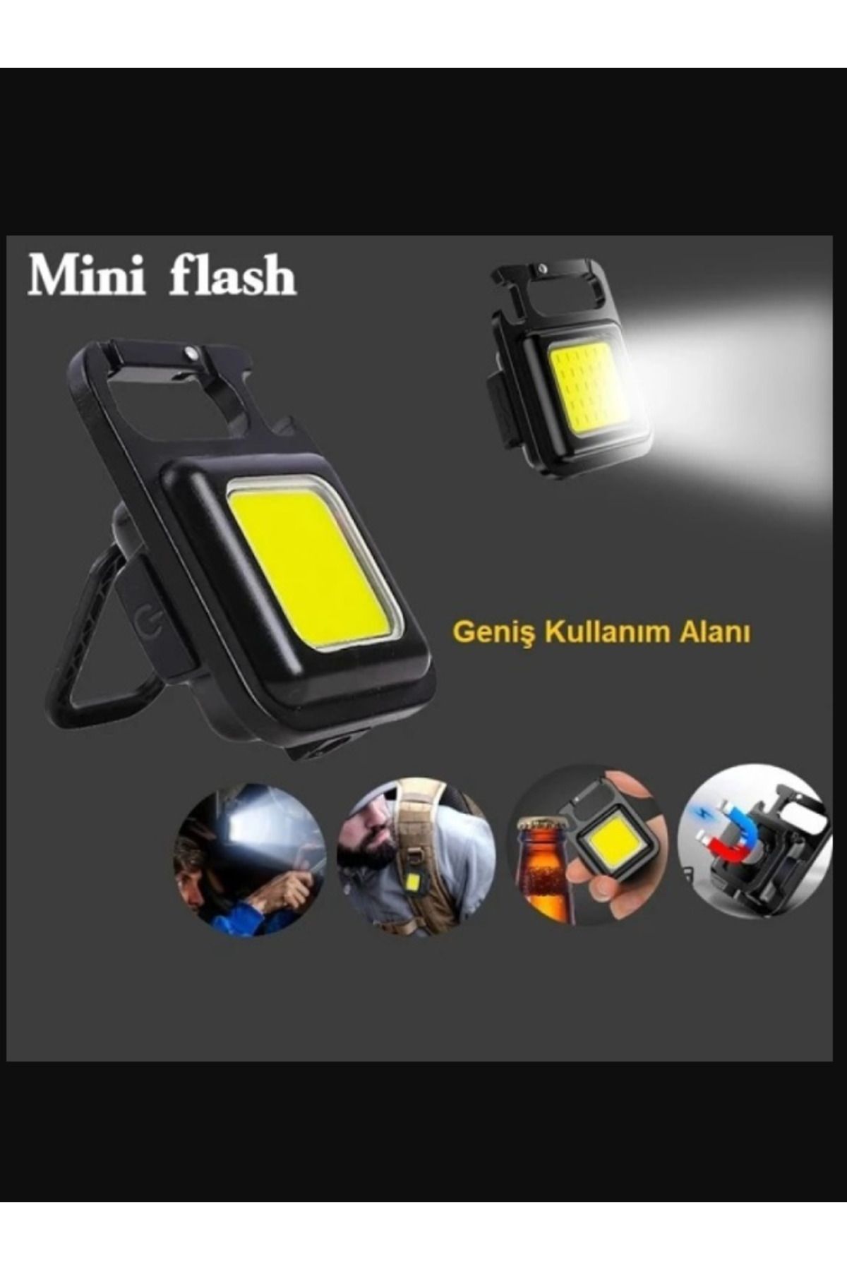 IL-HANST Mini Kamp lambası anahtarlık Mıknatıslı Flash