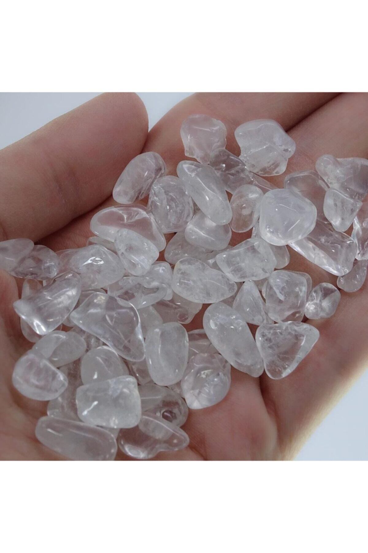 Elioure Doğal Beyaz Kristal Kuvars Taşlar, 50 Gr Paket