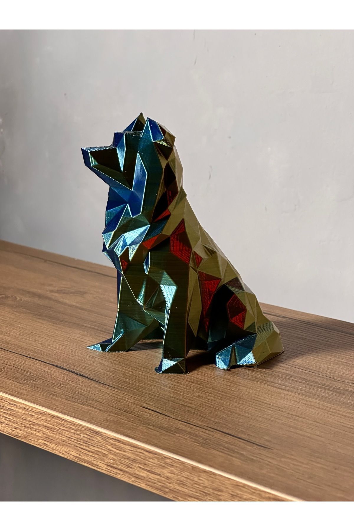 Elioure Çift Renk Köşeli Köpek Dekor 14 cm, şık ve sevimli ev aksesuarı