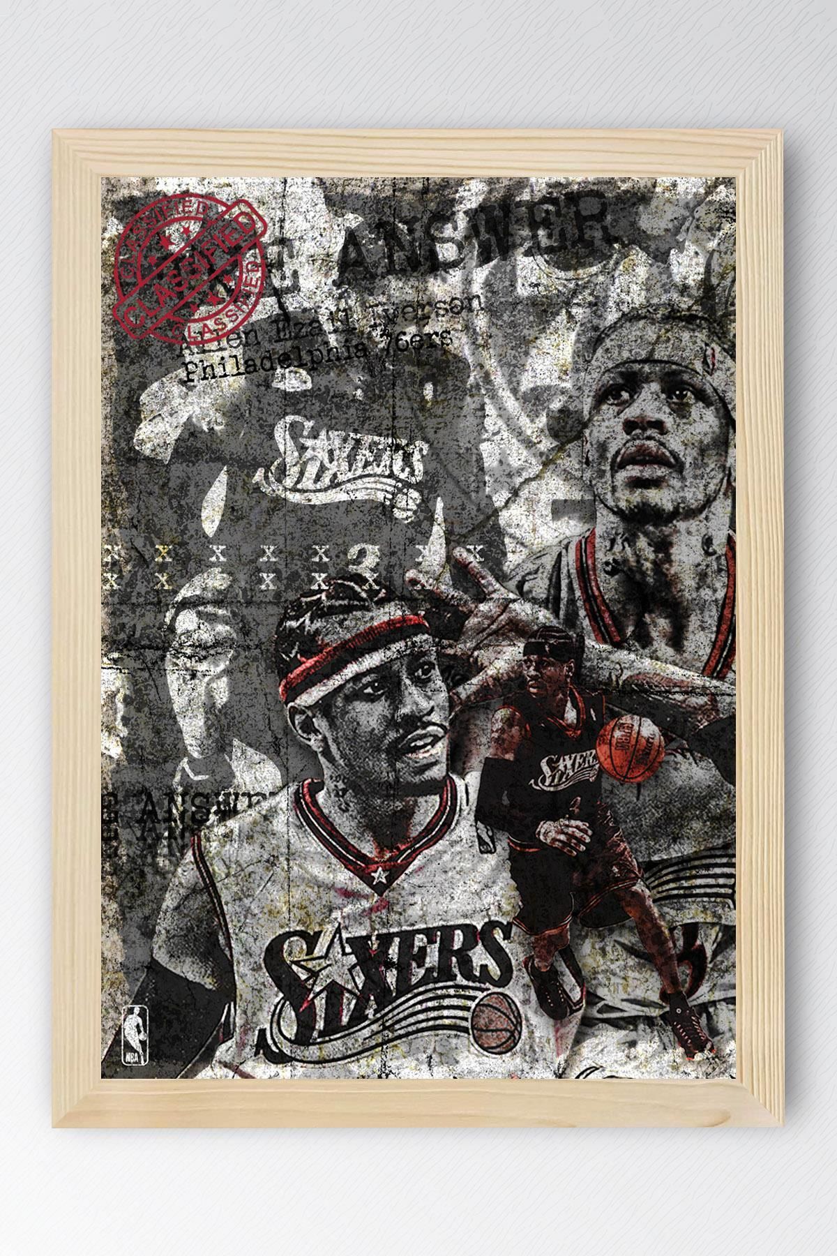 Saturn Allen Iverson Çerçeveli Tablo - Basketbol NBA Posteri Tablo