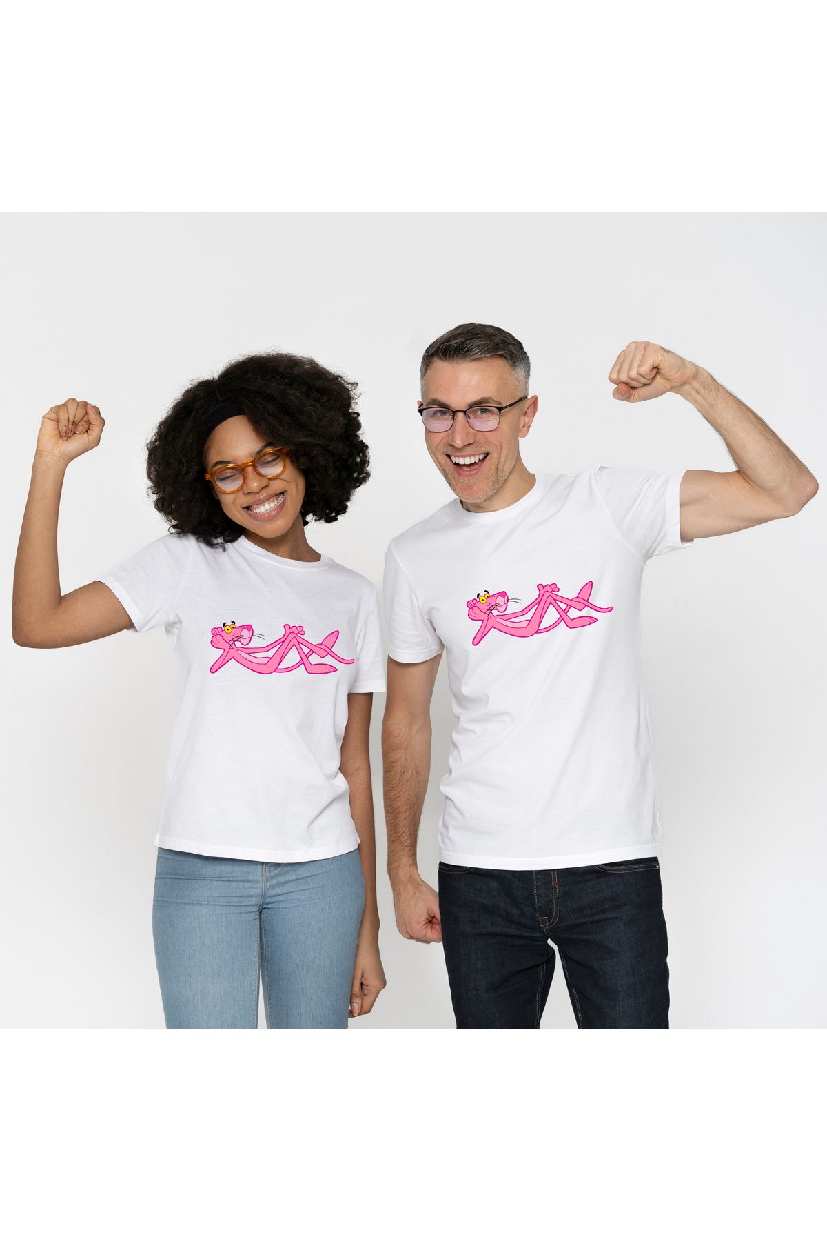 Tuğser Collection PEMBE PANTER BASIC T-SHIRT