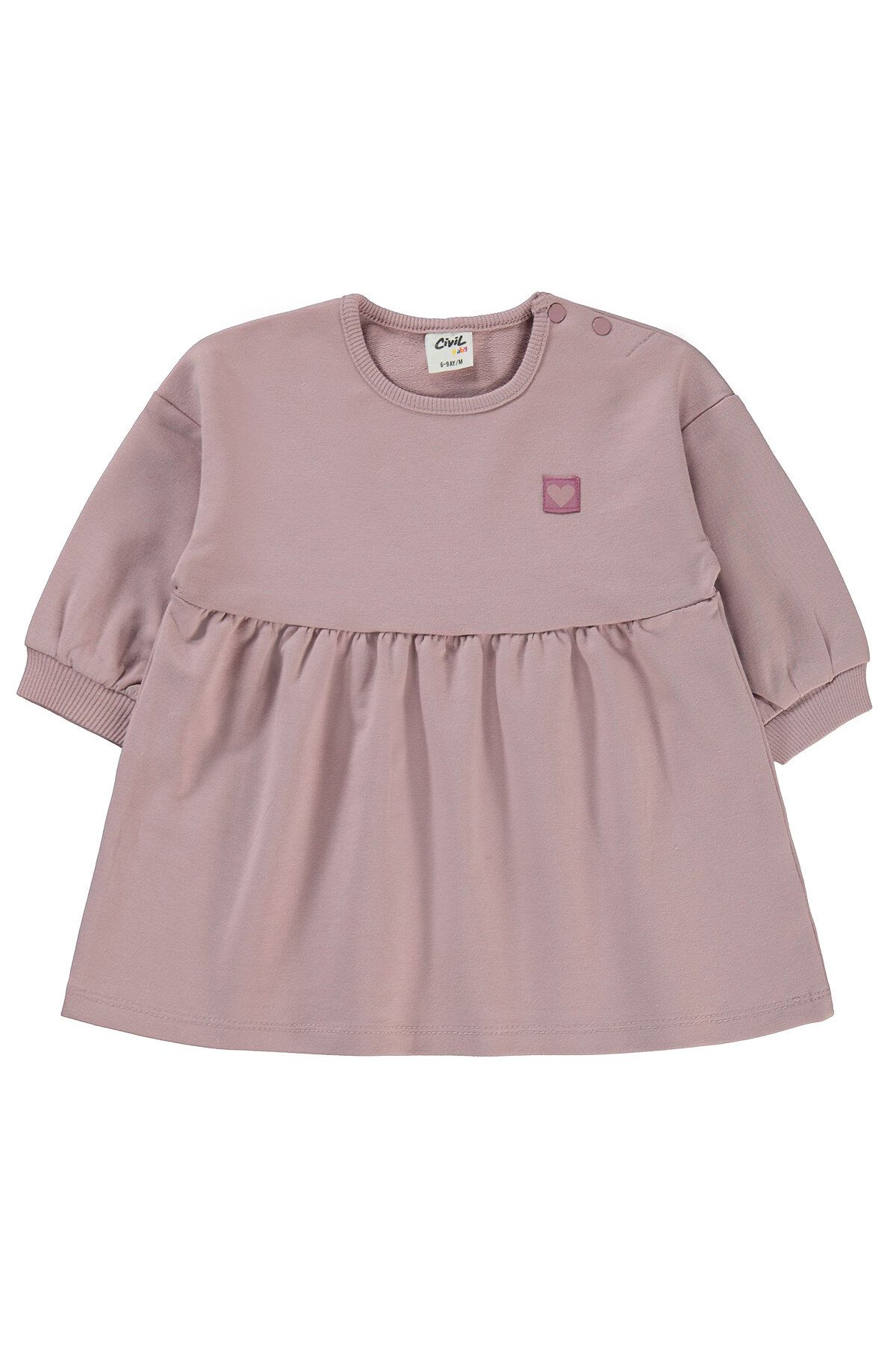 Civil Baby Kız Bebek Elbise 6-18 Ay Soft Gül Kurusu