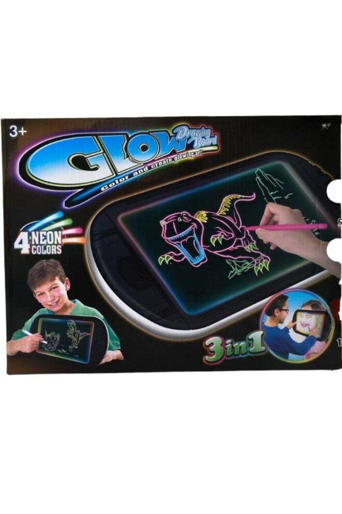 Toybox-3D Glow Drawing Board 3 in 1 LED Fluorescent Sketchpad 5