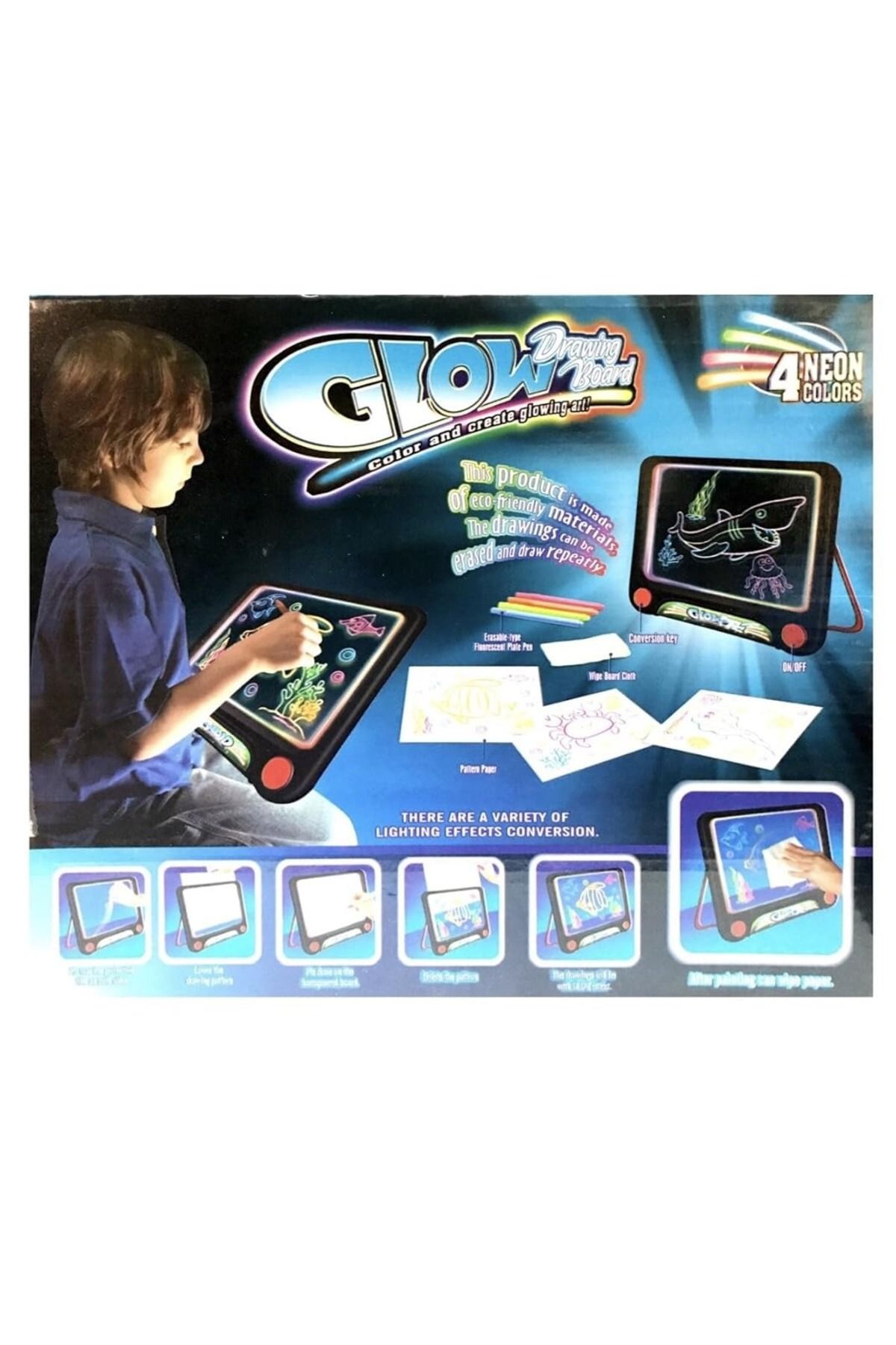 Toybox-3D Glow Drawing Board 3 in 1 LED Fluorescent Sketchpad 2