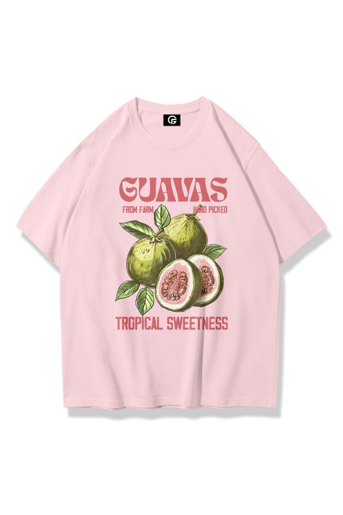 Gofeel Harajuku Y2k Guavas Tshirt Pembe