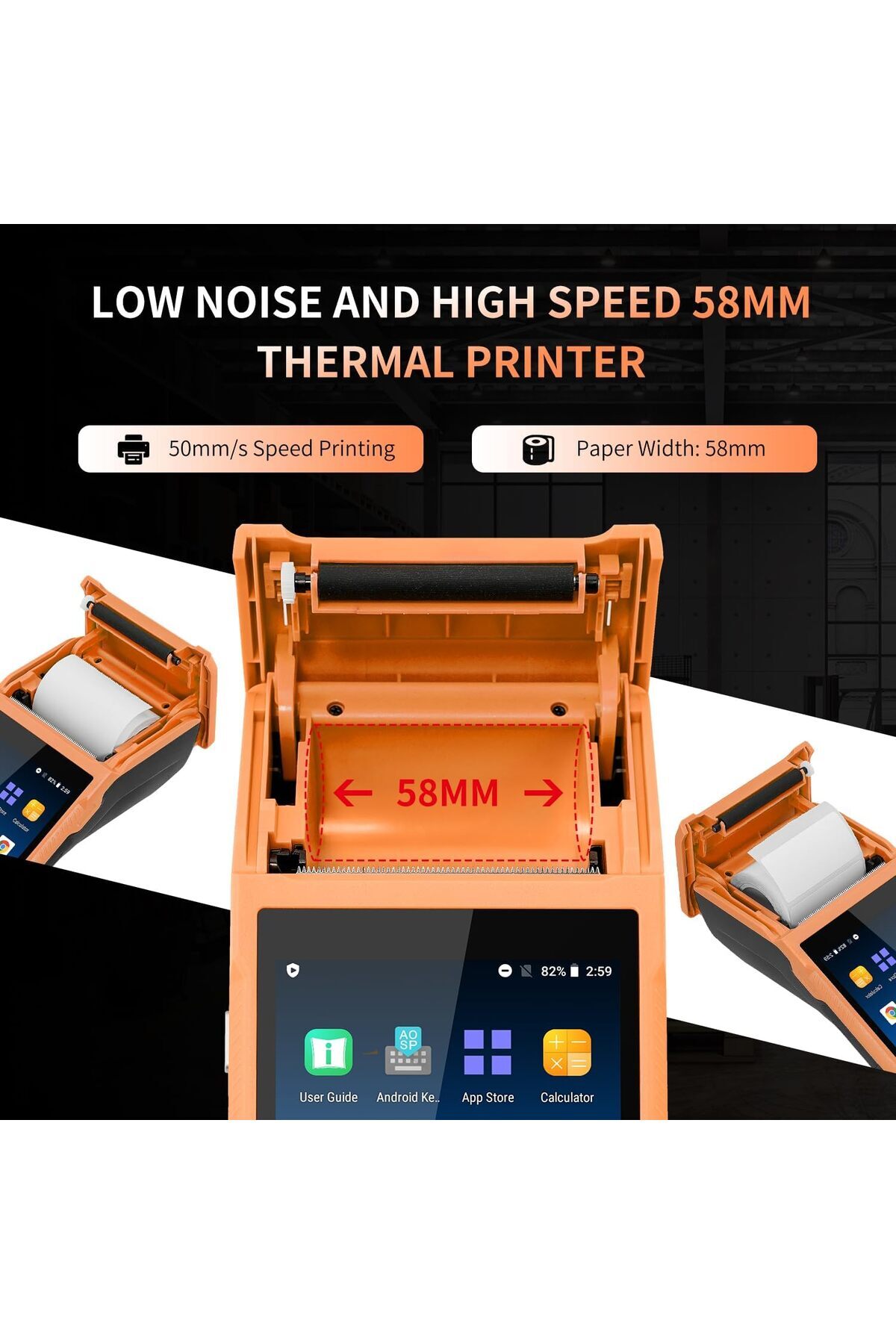 NETUM-Handheld PDA Android 11.0 POS Terminal with Receipt Printer, Data Collector, Portable Barcode 9