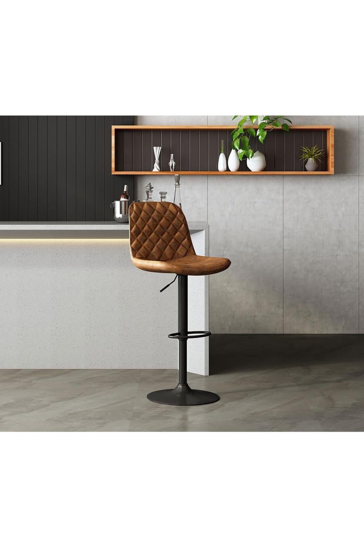 rexa-360° Rotating Bar Chair – Assembled Modern High Chair with Matching Bar Table Set 2