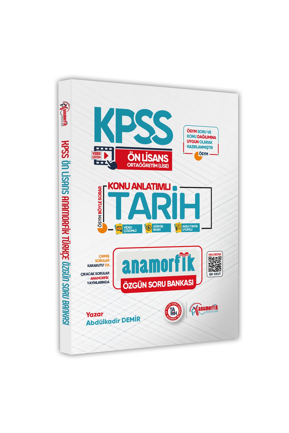 Anamorfik Yayınları KPSS Ön Lisans-Ortaöğretim Anamorfik Tarih Konu Anlatımlı Özgün Soru Bankası Dijital Çözümlü