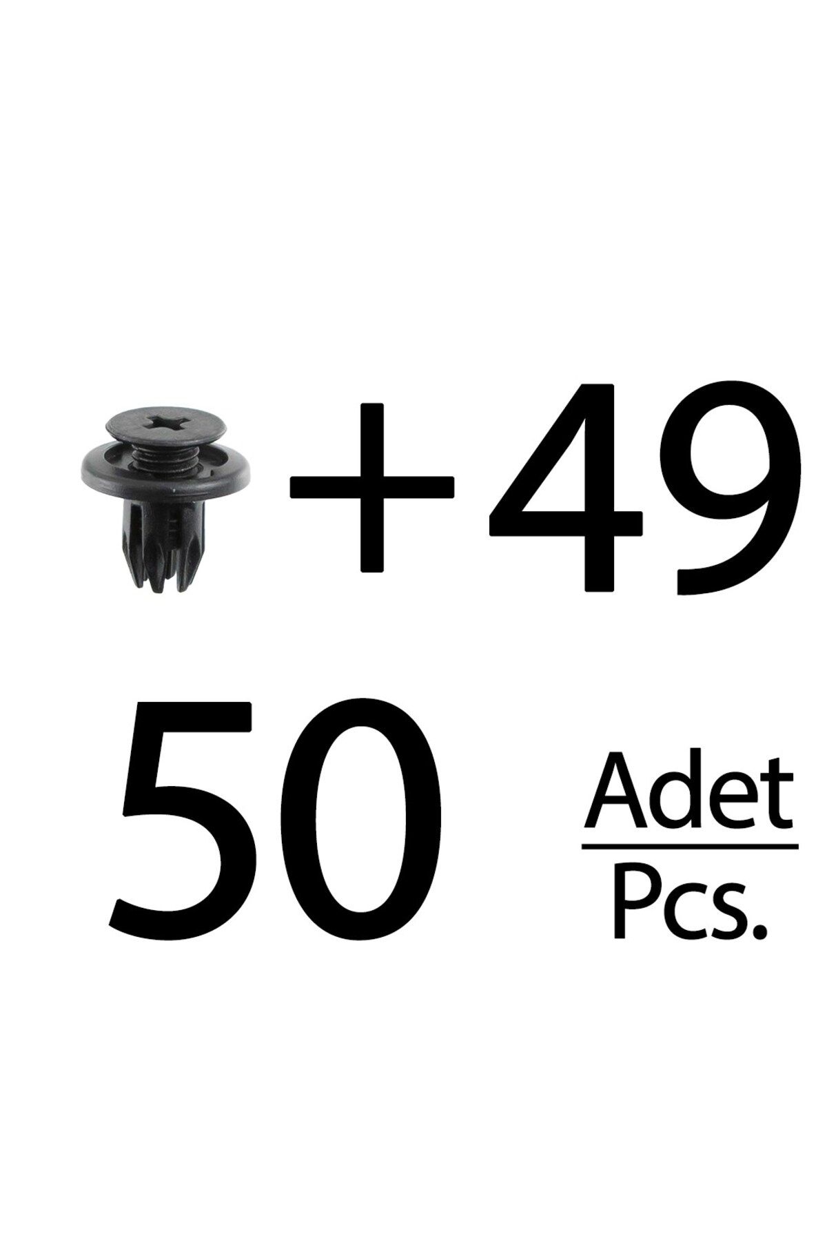 ALPHA AUTO PART Opel, Chevrolet, Honda için Tampon ve Davlumbaz Klipsi- 50 Adet