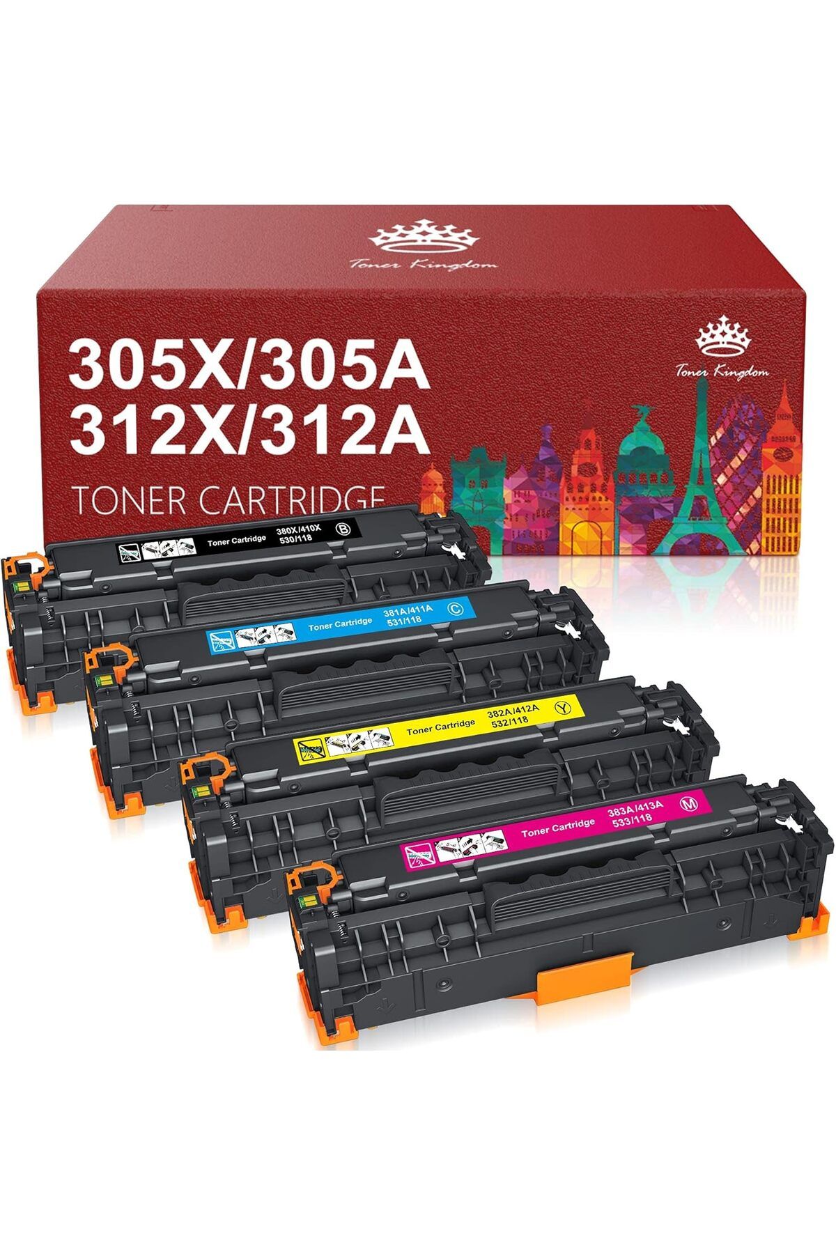 HP 305X 312X Pro 400 Color M451dn M451nw M451dw M475dw M475dn MFP M476dw M476dn M476nw SET