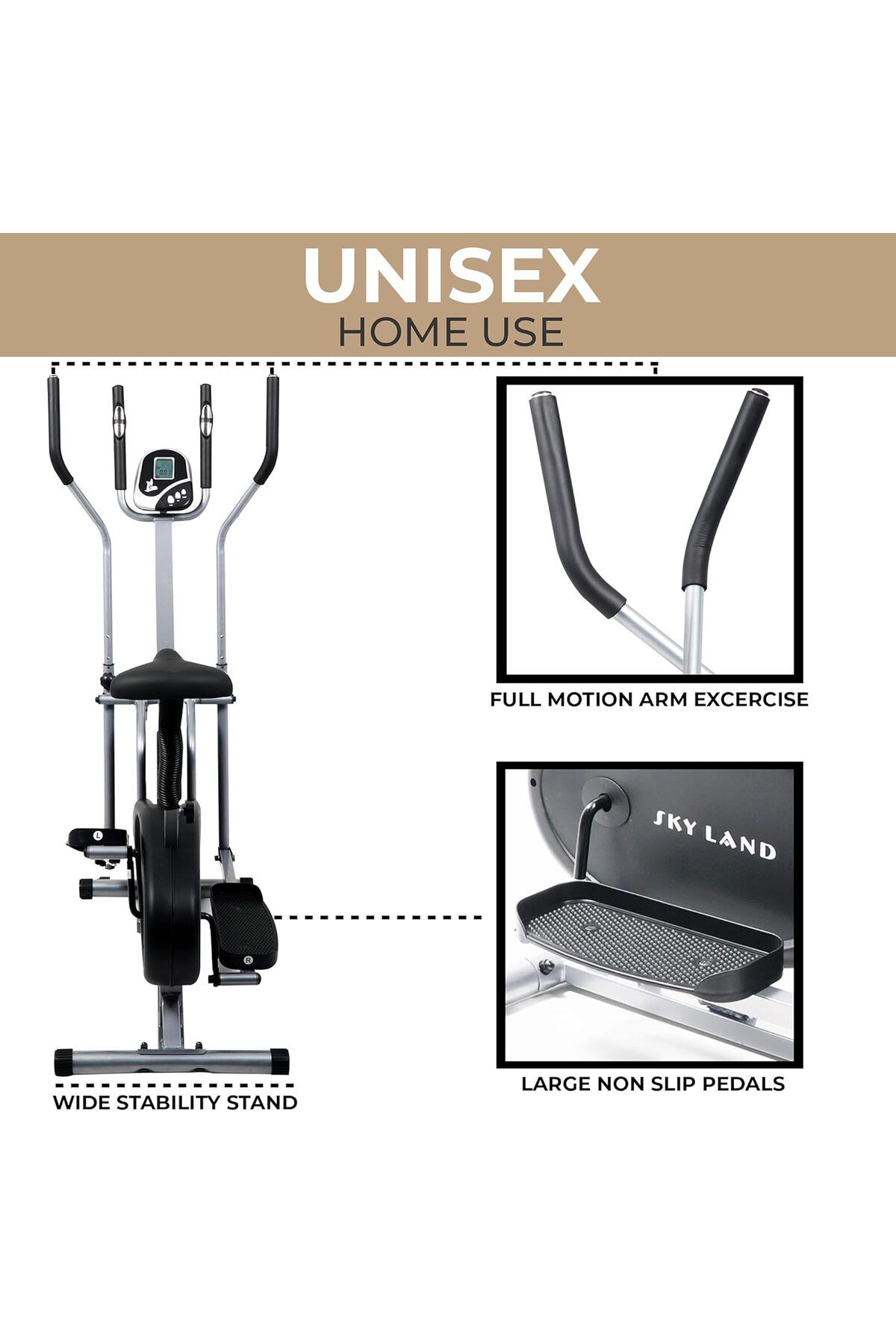 Skyland-SKY LAND Orbitrac Elliptical Machine Exercise Indoor Elliptical Machine Cross Trainer Exercise Bike 7