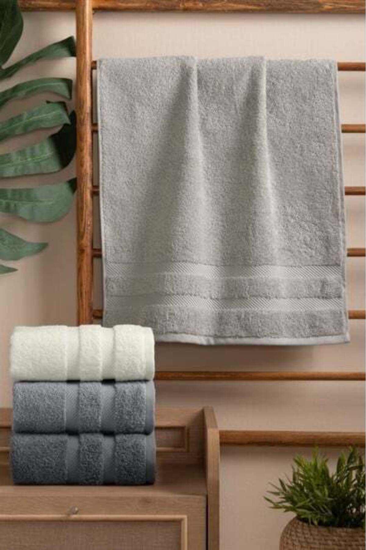 Modafiks Jakarlı 4´lü 50x90 El Havlusu Nori V2