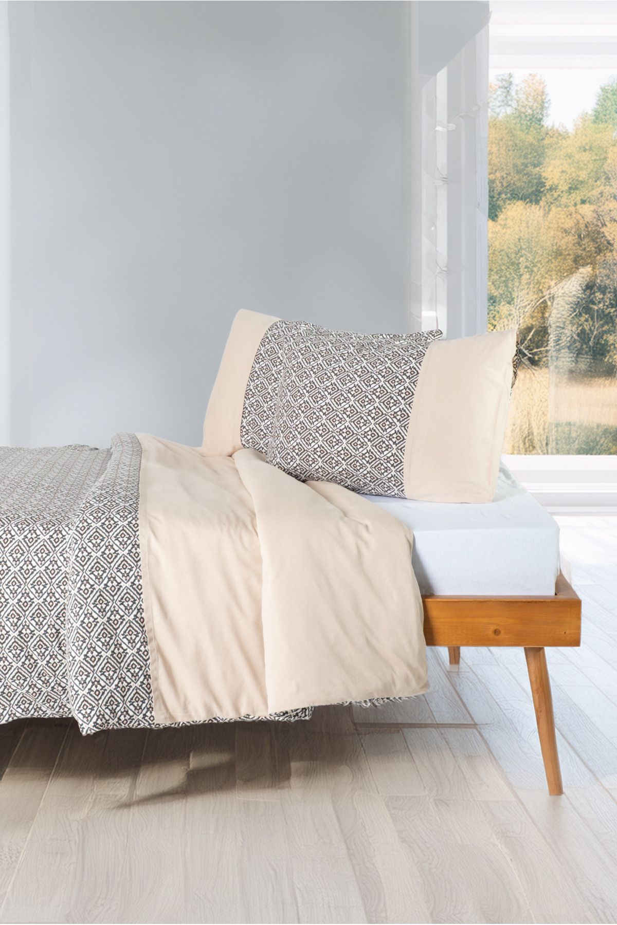 GAMA HOME %100 Pamuk Çift Kişilik Penye Nevresim Seti / Farklı Renk ve Desen Seçenekleri