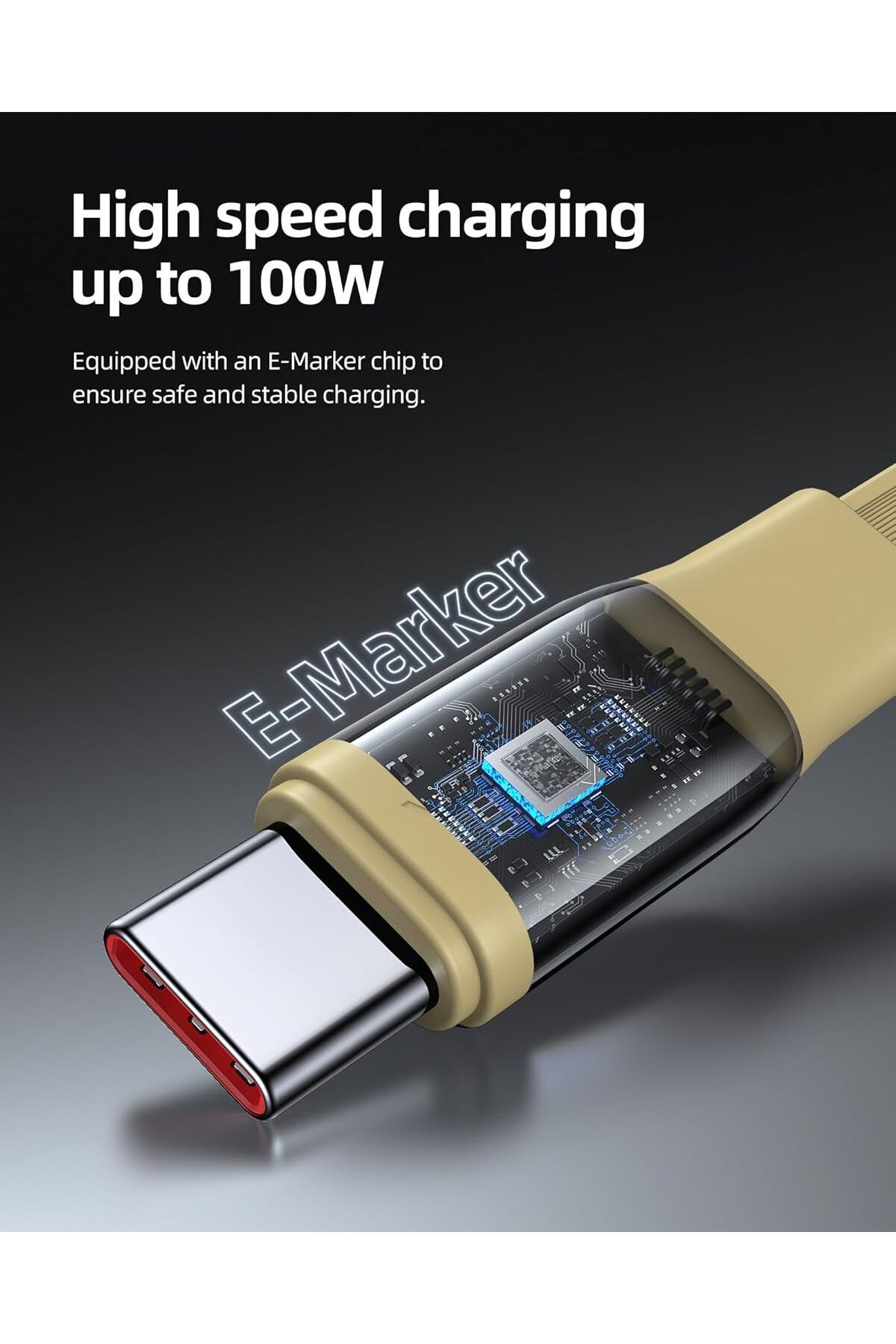 VOLTME-كابل USB C قابل للسحب بقوة 100 وات، بطول 1 متر، سلك شحن سريع PD 5A، USB C إلى USB C لسلسلة iPhone 16، 5