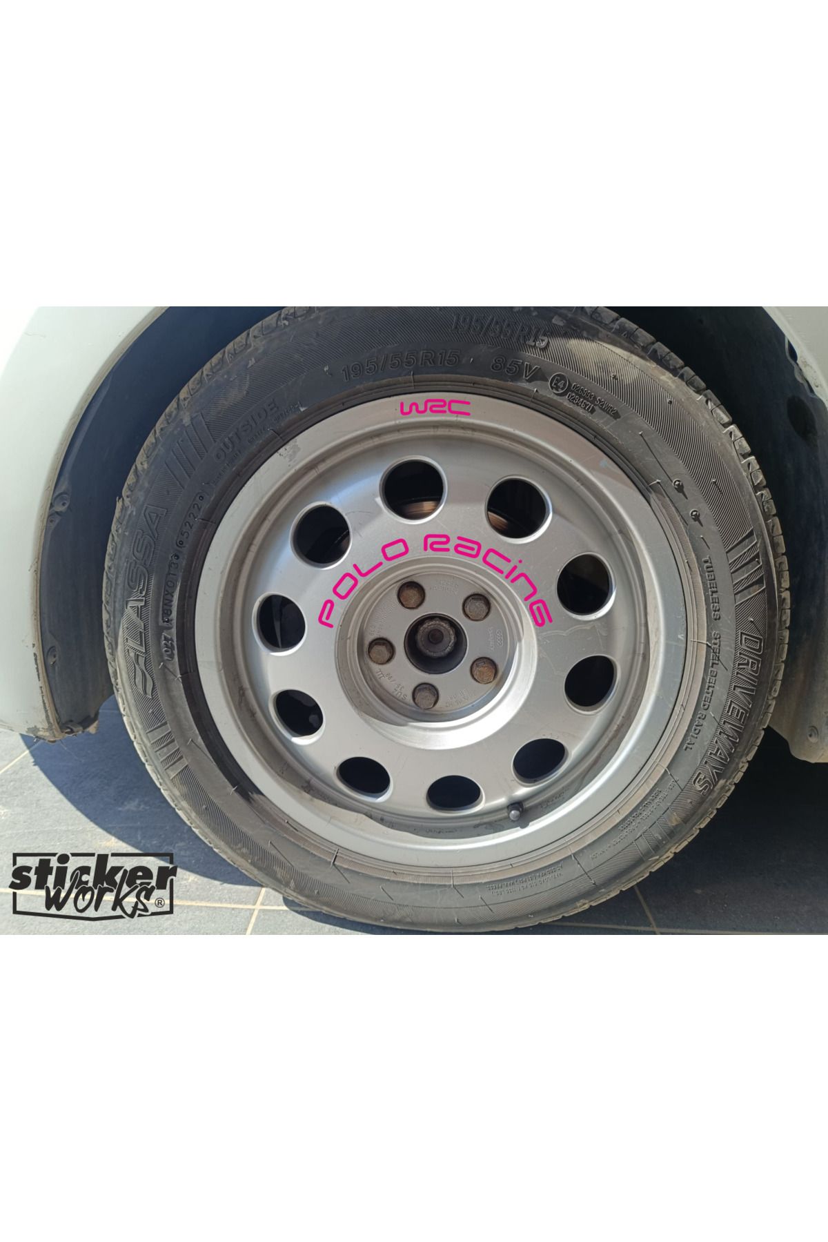 Sticker Works WRC Polo Racing Sticker Audi Hafif Jant Sticker - 4 Adet
