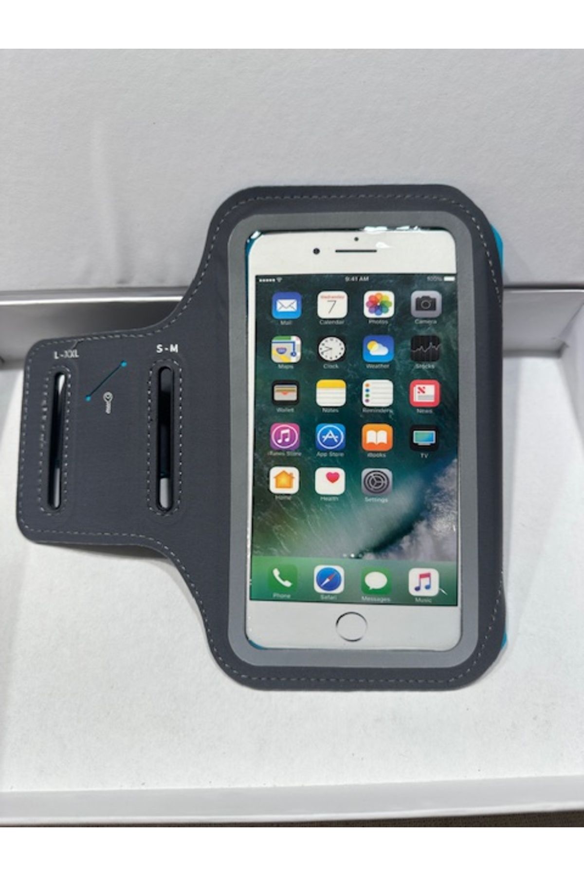 Leonpro Gri sporcu kol telefon kılıfı kol bandı koşu için telefon kılıfı 16x8 cm