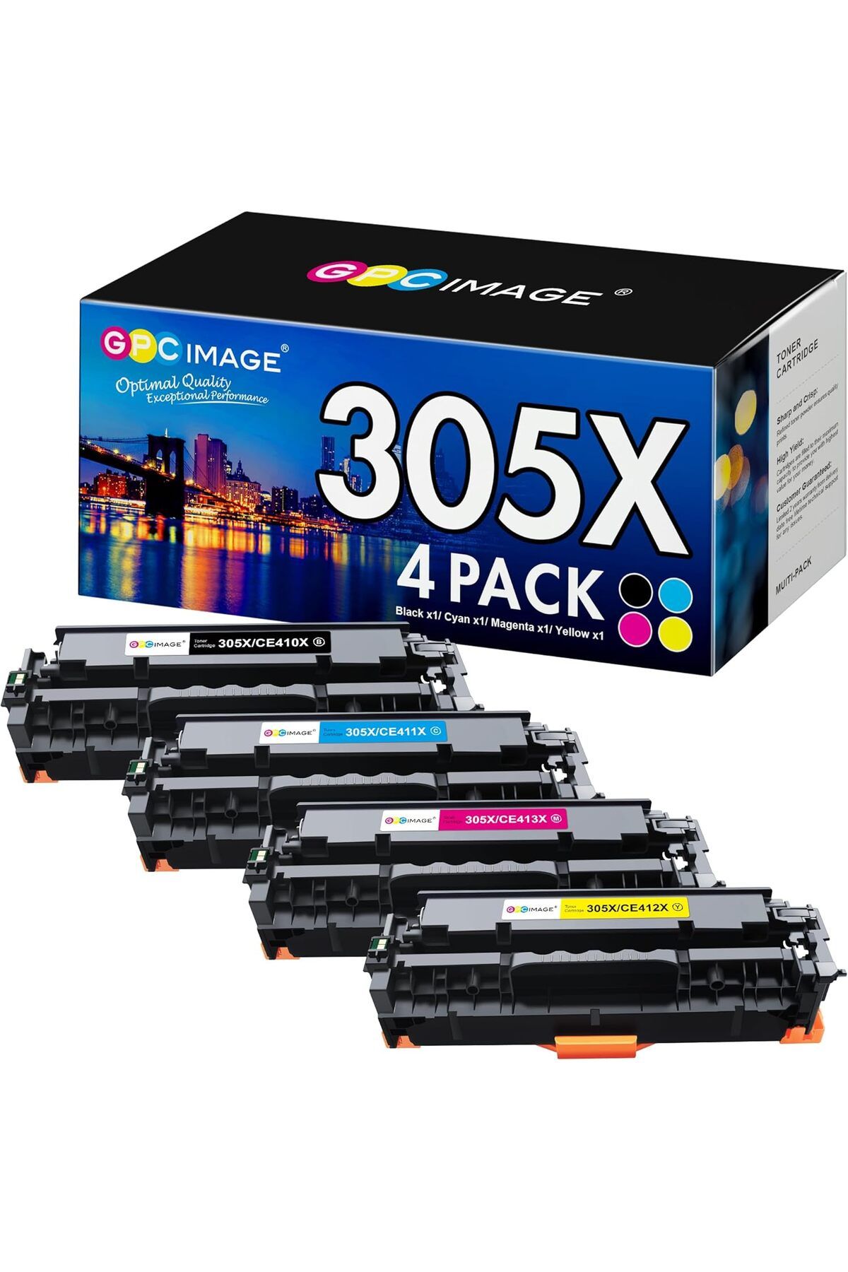 HP CE410X SERİ Pro 400 300 M451dw M451dn M451nw MFP M475dw M475dn M375nw (Black, Cyan, Magenta, Yellow)