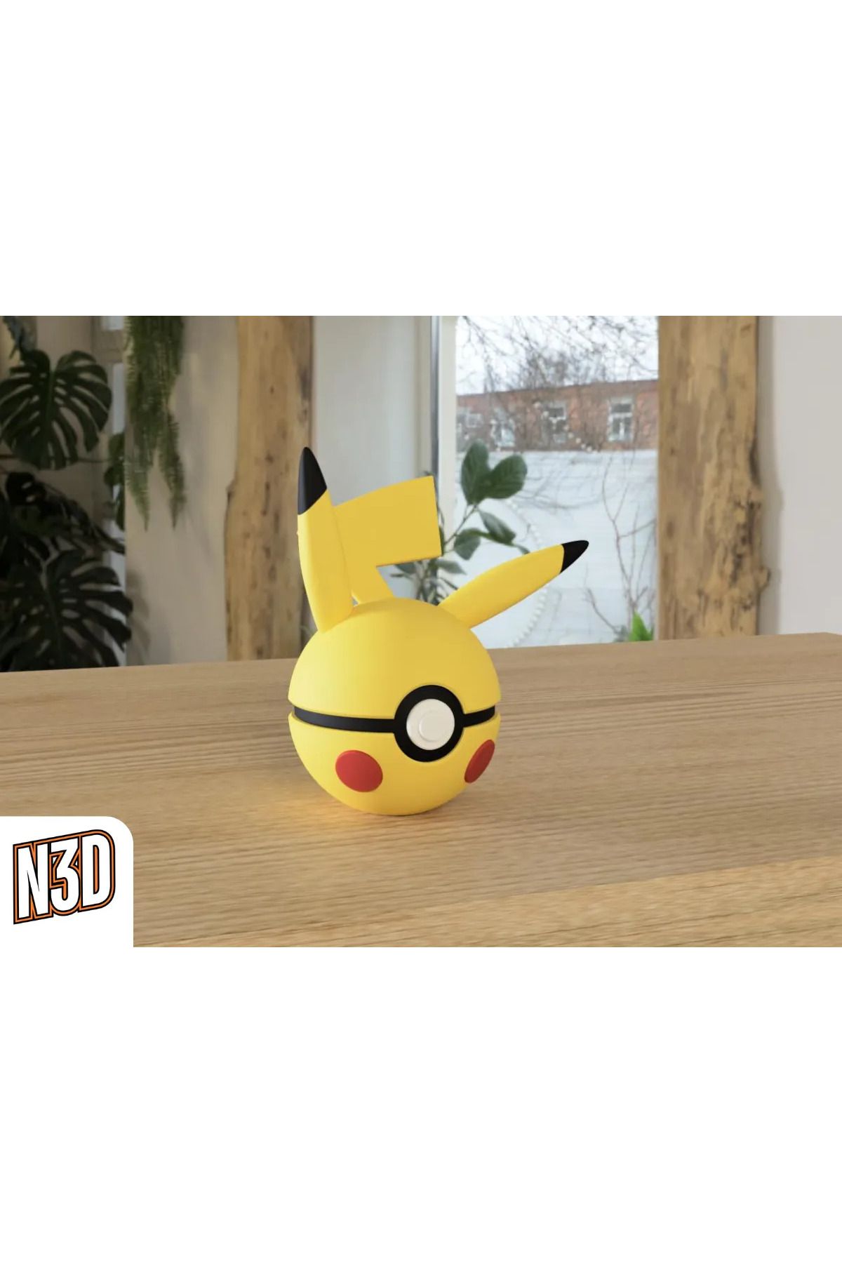 Phigo Pikachu Poketopu Pokeball Top Figürü - 10 cm Uyumlu Pokémon Koleksiyon Parçası