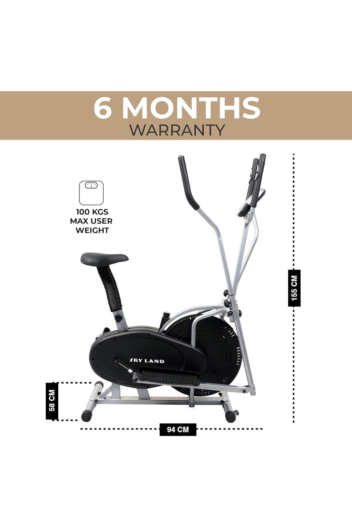 Skyland-SKY LAND Orbitrac Elliptical Machine Exercise Indoor Elliptical Machine Cross Trainer Exercise Bike 9