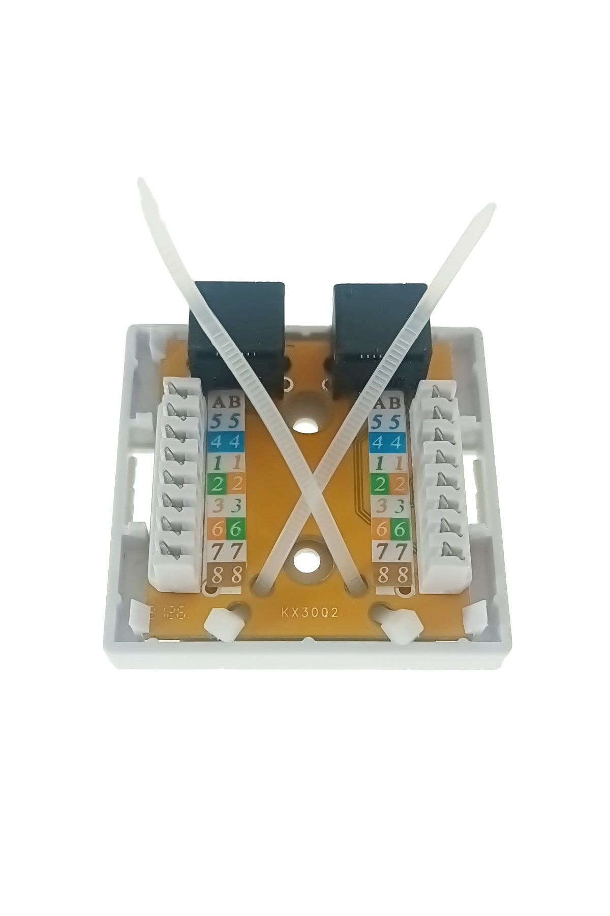 OEM-Double UTP cat 6 socket, unshielded, surface mounting, 2 x RJ45, plastic, white 5