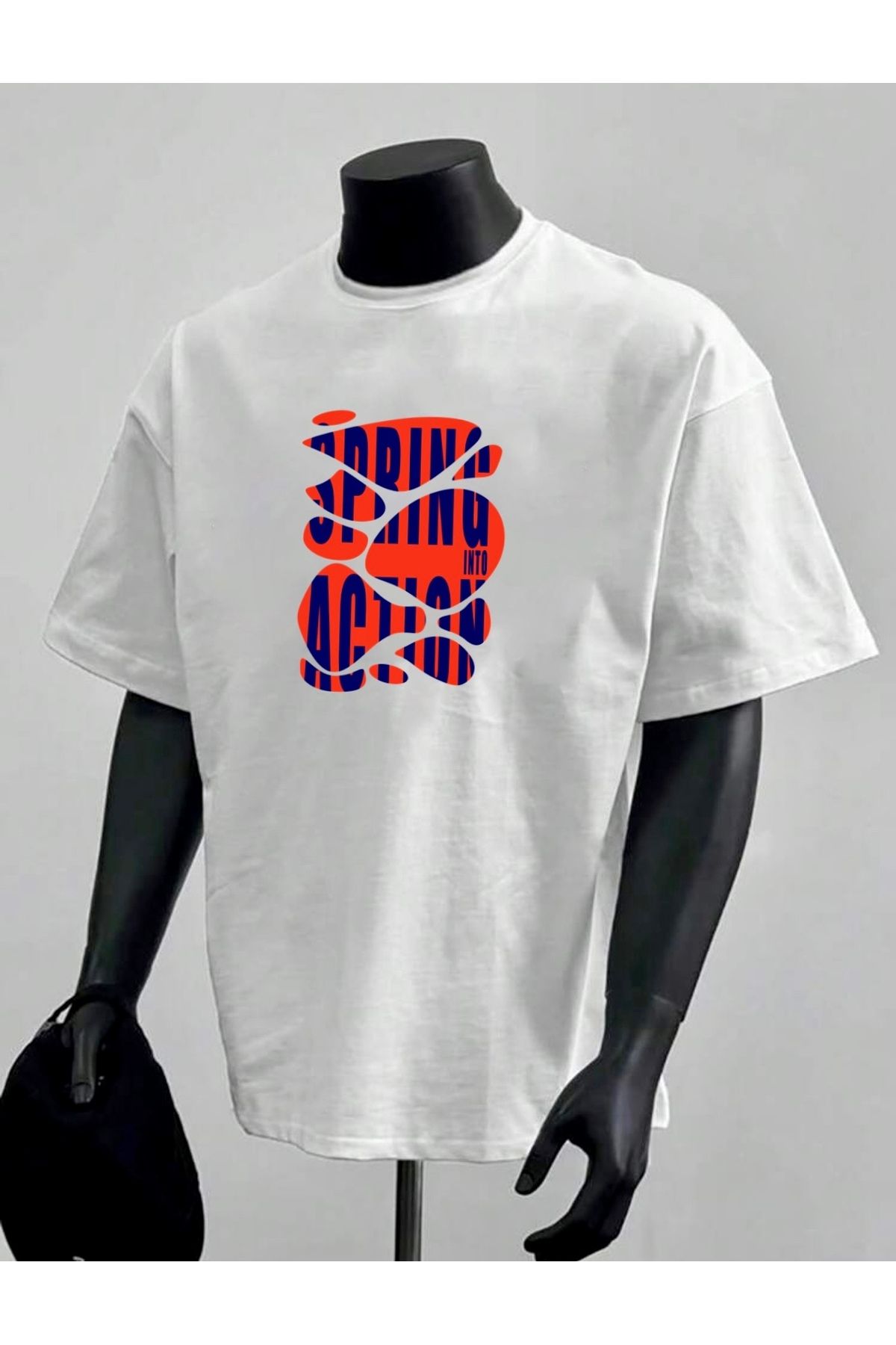 RPT MODA OVERSIZE RAHAT KALIP SPRING BASKILI YÜKSEK KALİTE KUMAŞ ERKEK T-SHIRT