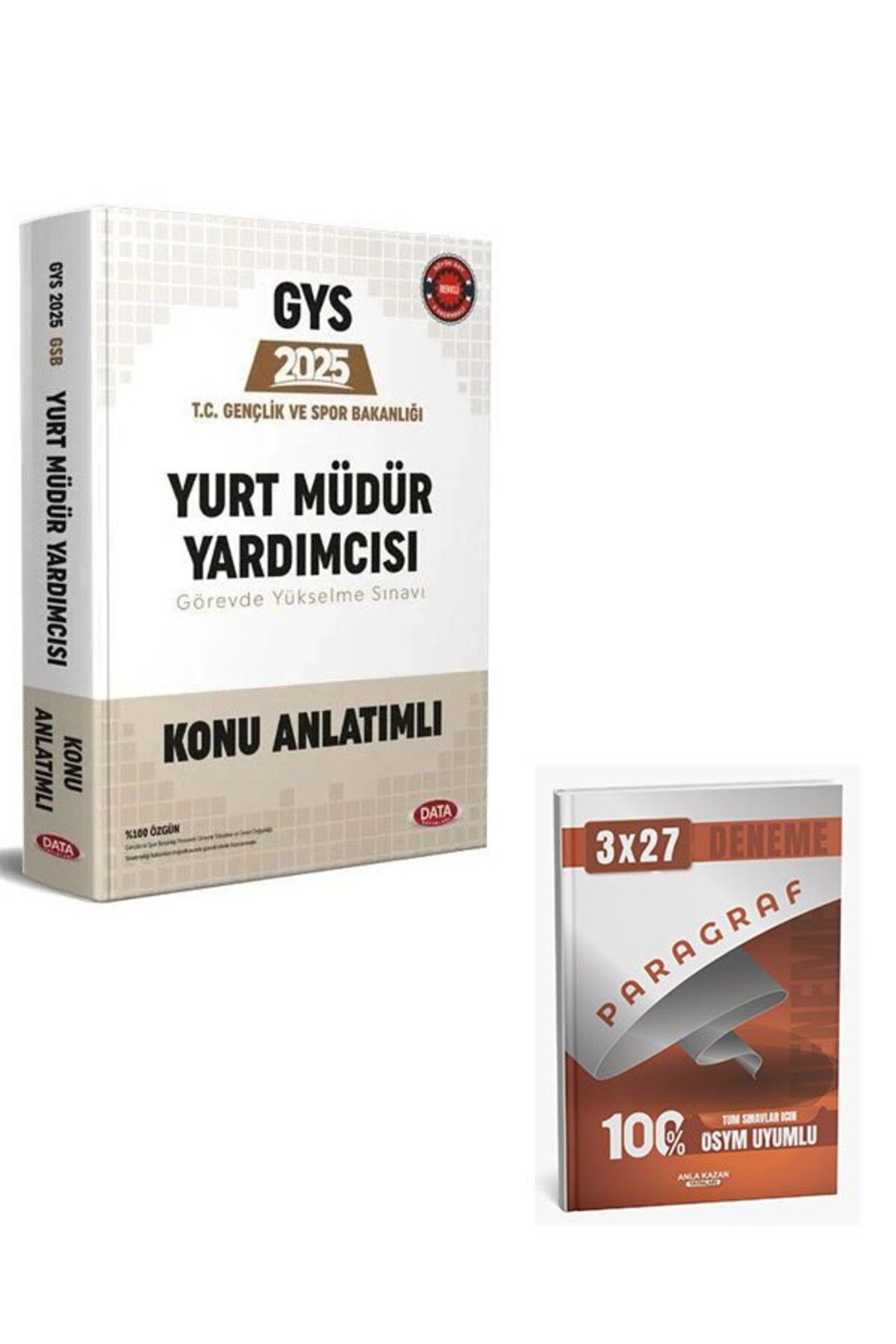 Anla Kazan Yayınları Data 2025 GYS Gençlik ve Spor Bakanlığı Yurt Müdür Yardımcısı Konu Anlatımlı Hazırlık Kitabı+Anla K