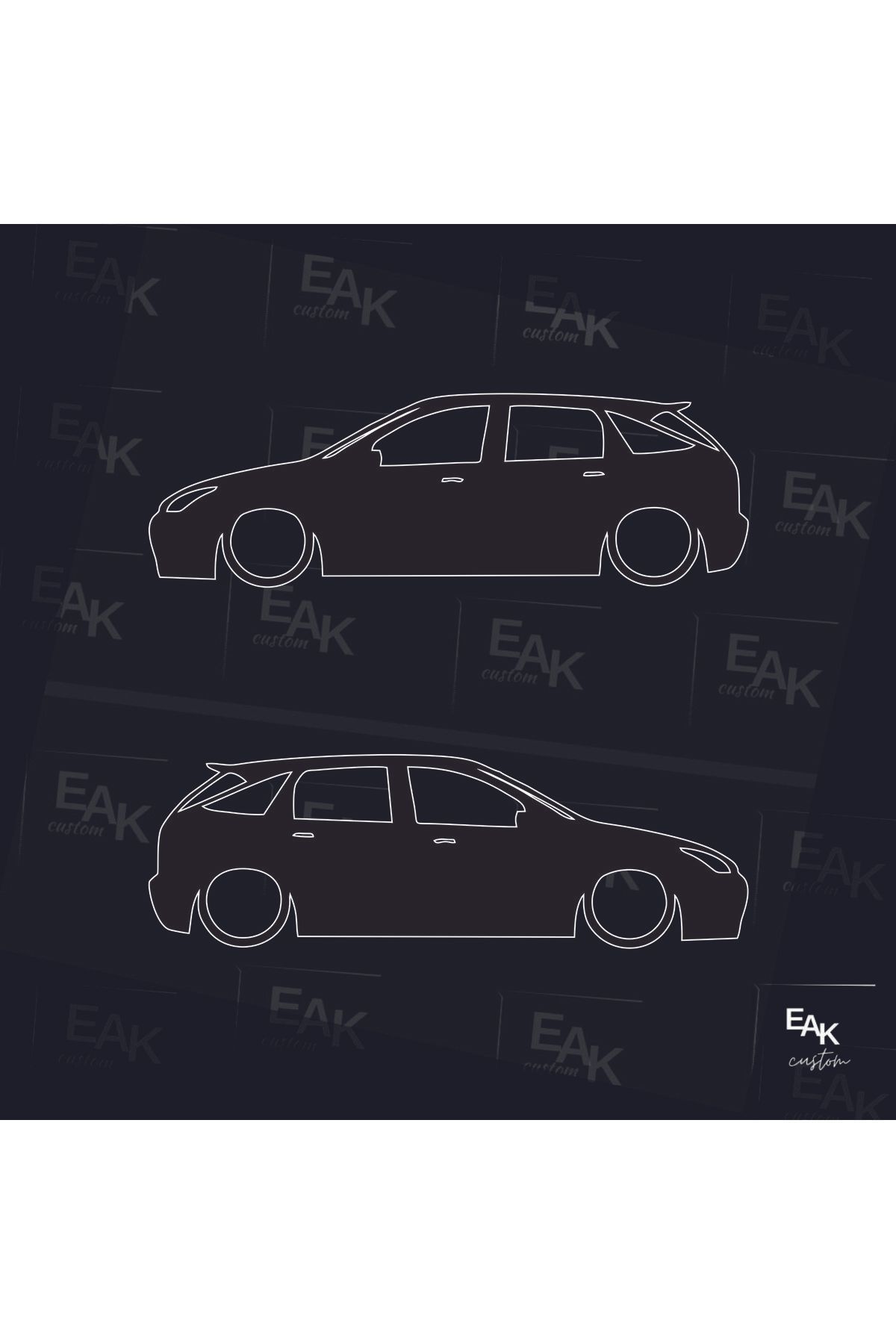 eakcustom FORD FOCUS oto sticker (18cm x 5cm) (2ADET)