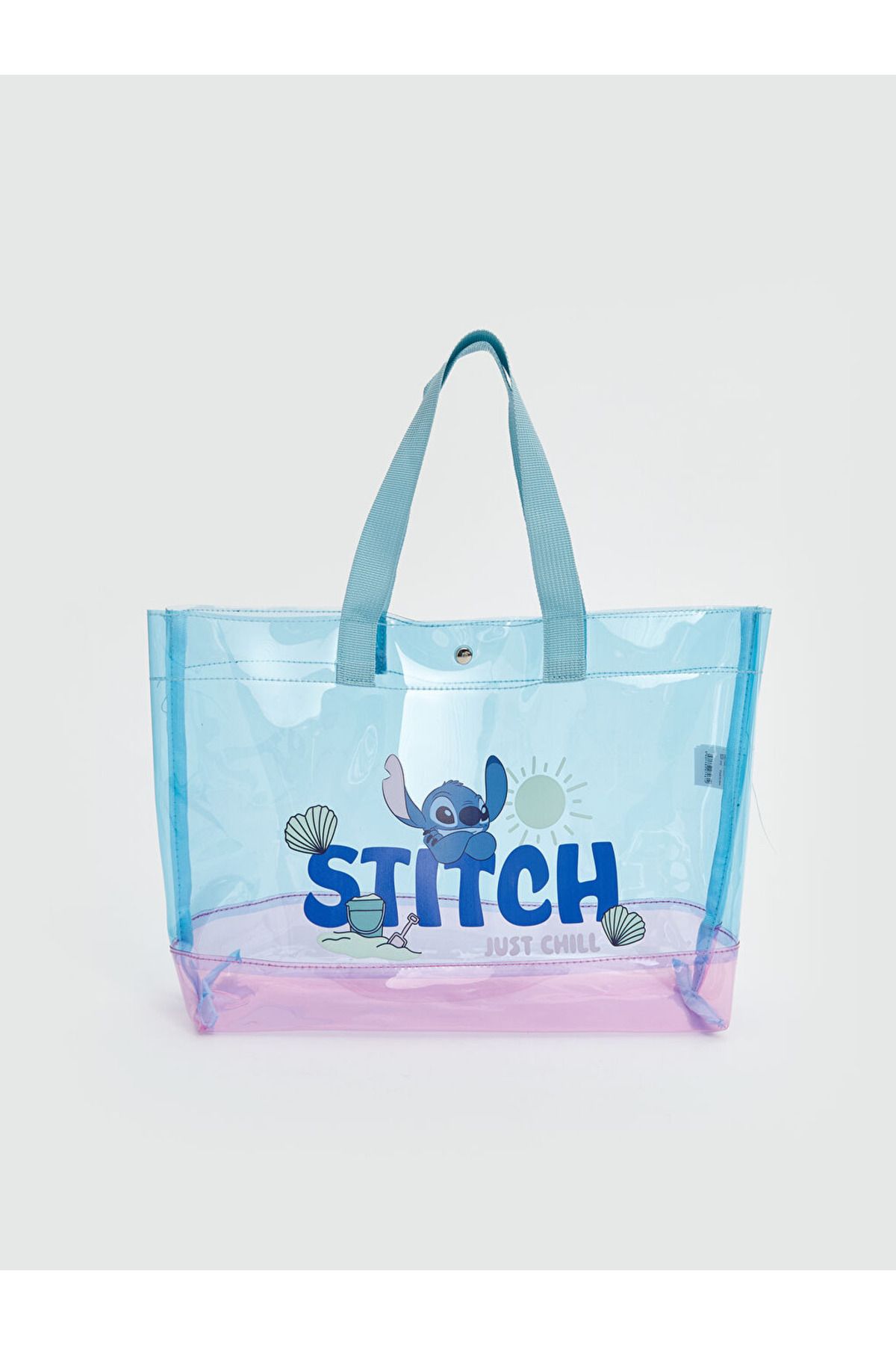 LC Waikiki Mavi Stitch Baskılı Kız Çocuk Plaj Çantası