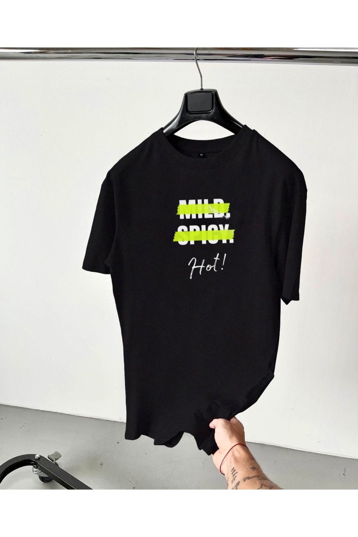 RPT MODA OVERSIZE RAHAT KALIP MILD BASKILI YÜKSEK KALİTE KUMAŞ ERKEK T-SHIRT