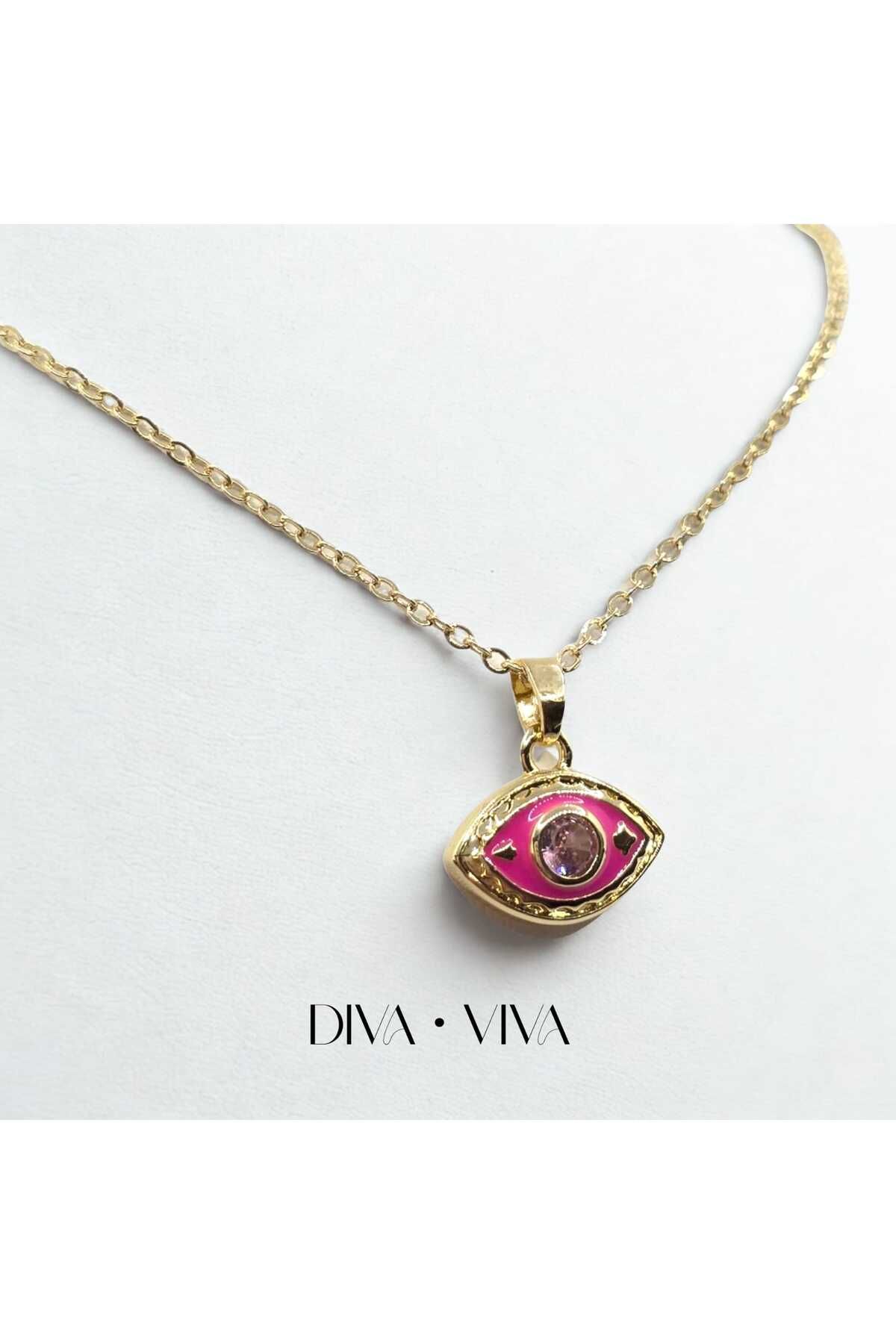 DivaViva Lumi Eye Kadın Çelik Kolye