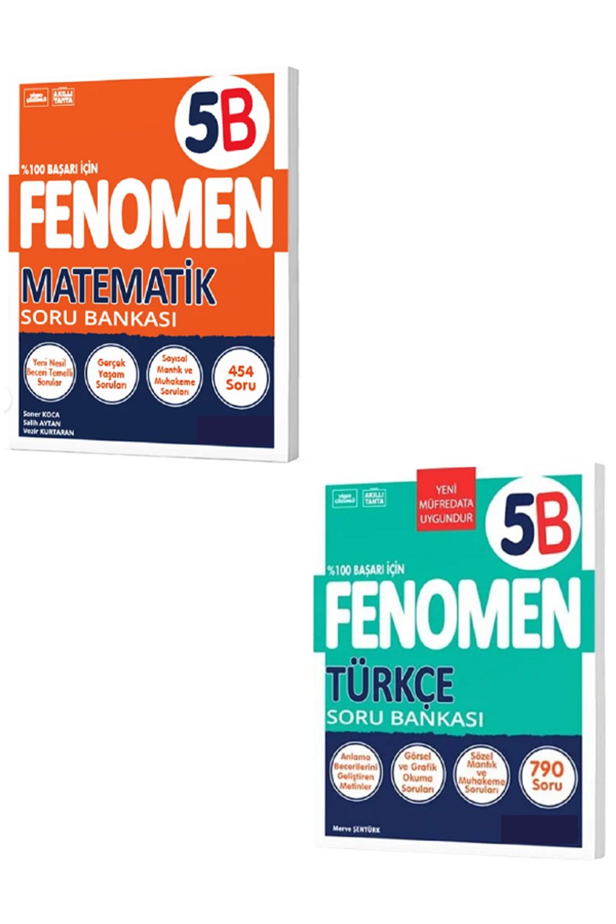 Evrensel İletişim Yayınları 5.Sınıf Fenomen 5B Matematik Soru Bankası + 5.Sınıf Fenomen 5B Türkçe Soru Bankası / 2 KİTAP
