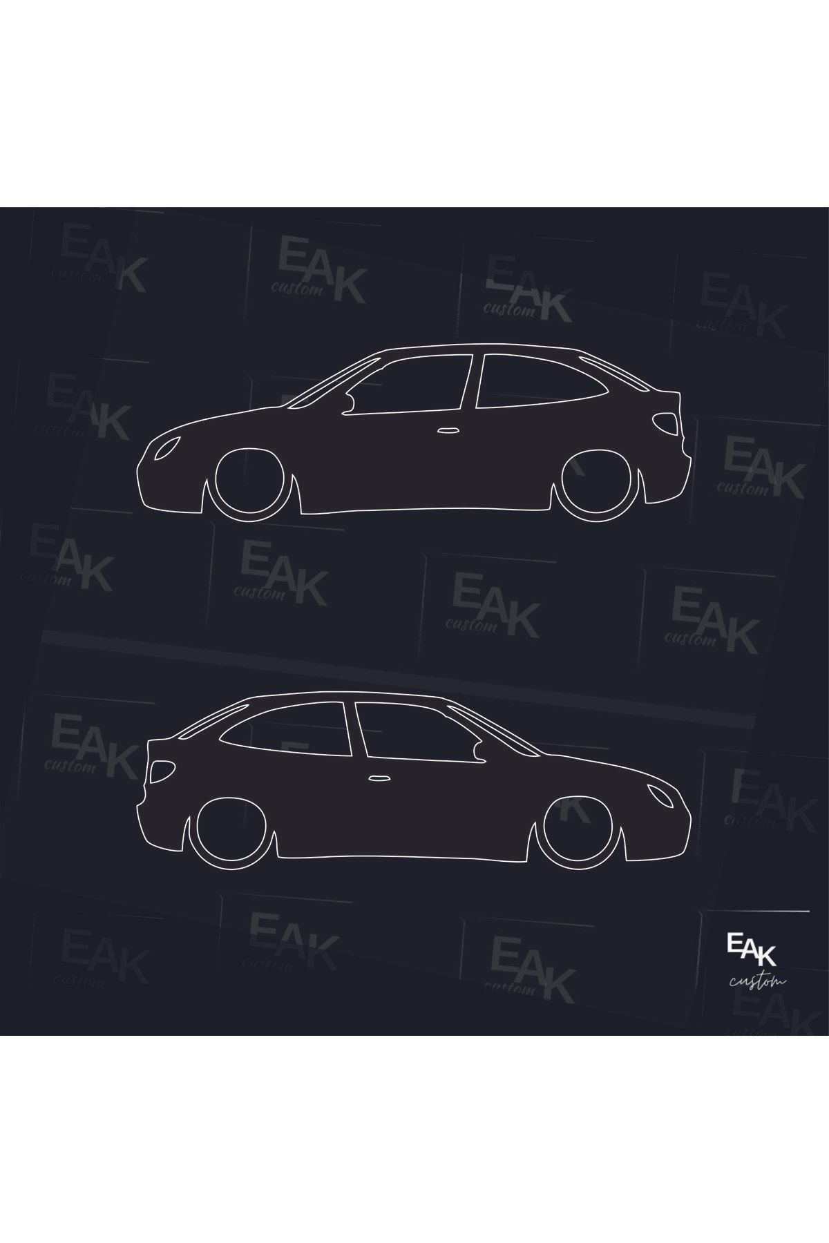 eakcustom CİTROEN XSARA oto sticker (18cm x 5cm) (2ADET)