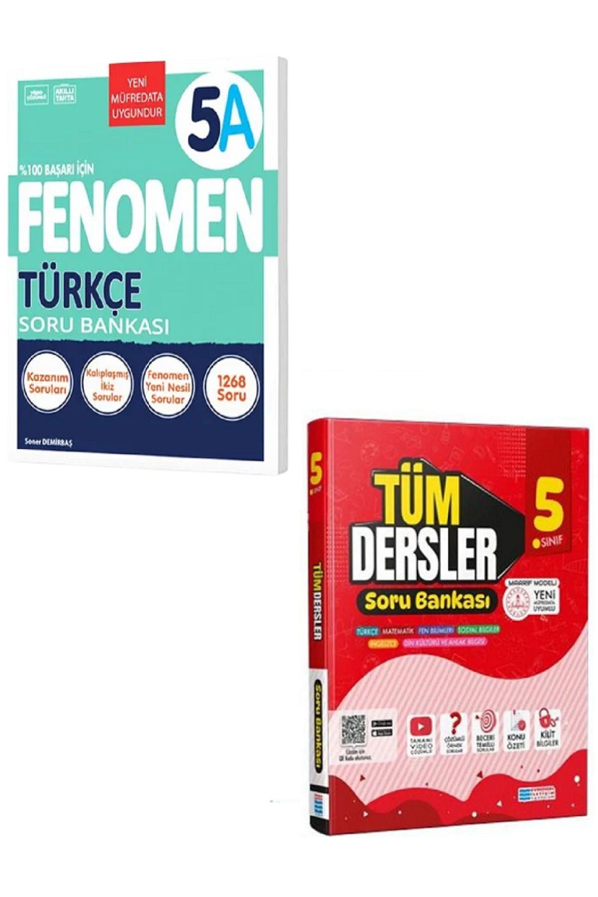 Evrensel İletişim Yayınları 5.Sınıf Fenomen 5A Türkçe Soru Bankası + 5.Sınıf Evrensel Tüm Dersler Soru Bankası / 2 KİTAP SET