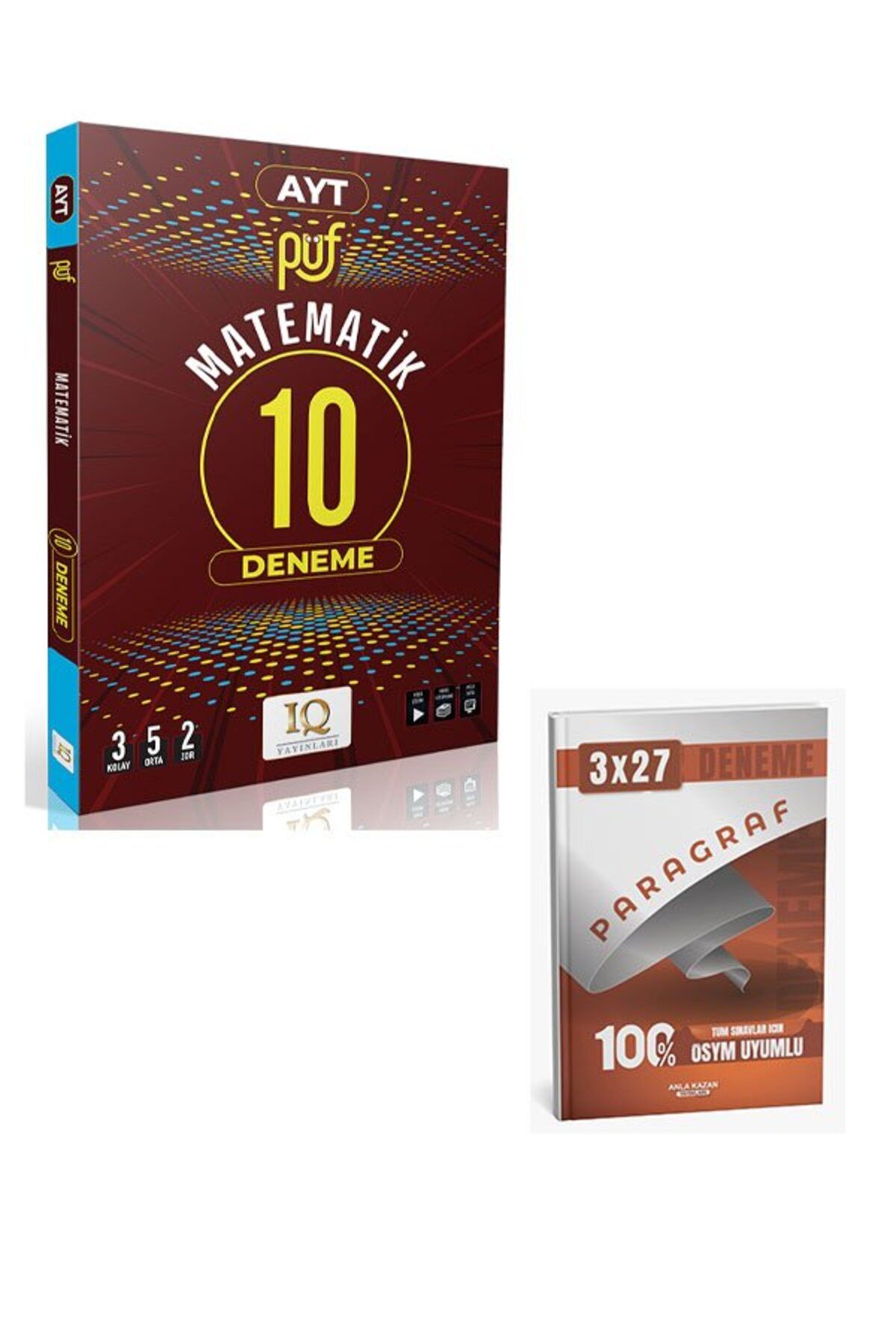 Anla Kazan Yayınları IQ 2026 YKS AYT Matematik Püf 10 Deneme+Anla Kazan Paragraf