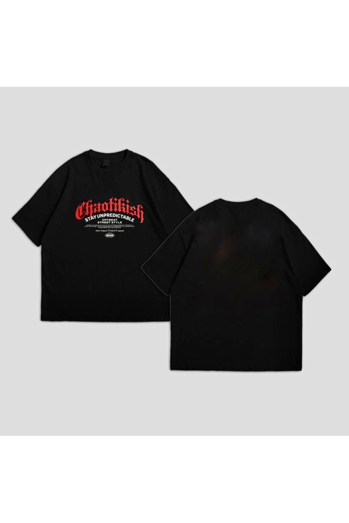 RPT MODA OVERSIZE RAHAT KALIP CHAO BASKILI YÜKSEK KALİTE KUMAŞ ERKEK T-SHIRT