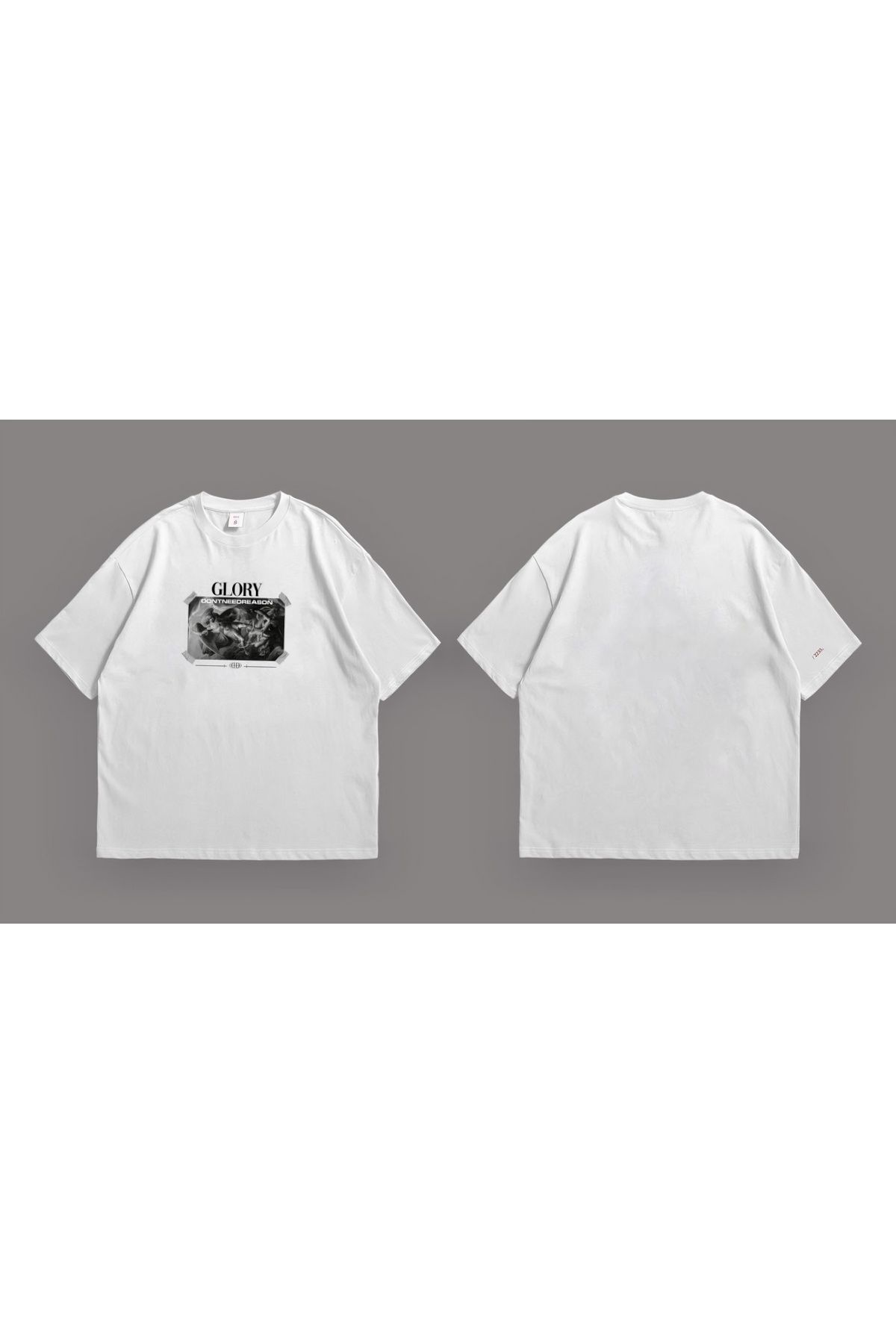 RPT MODA OVERSIZE RAHAT KALIP GLORY BASKILI YÜKSEK KALİTE KUMAŞ ERKEK T-SHIRT