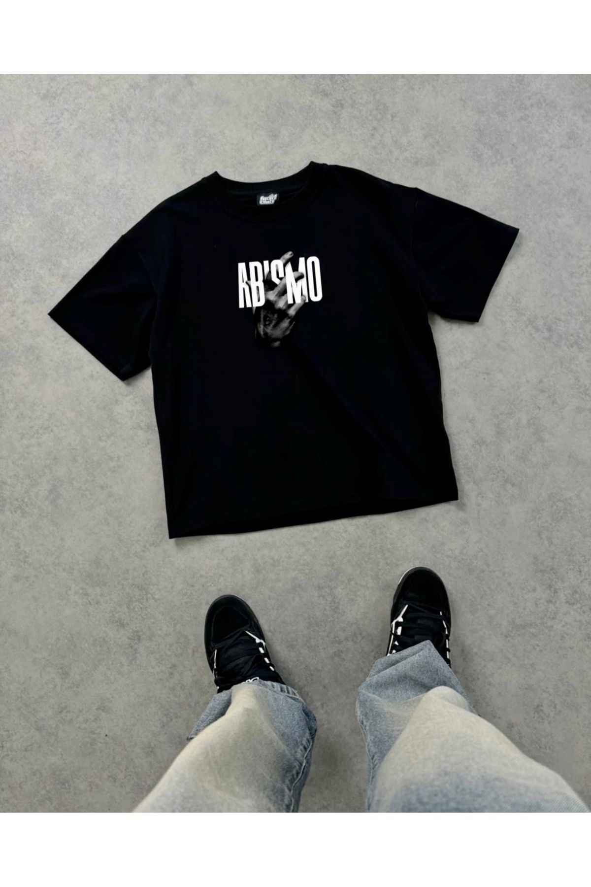 RPT MODA OVERSIZE RAHAT KALIP ABISMO BASKILI YÜKSEK KALİTE KUMAŞ ERKEK T-SHIRT