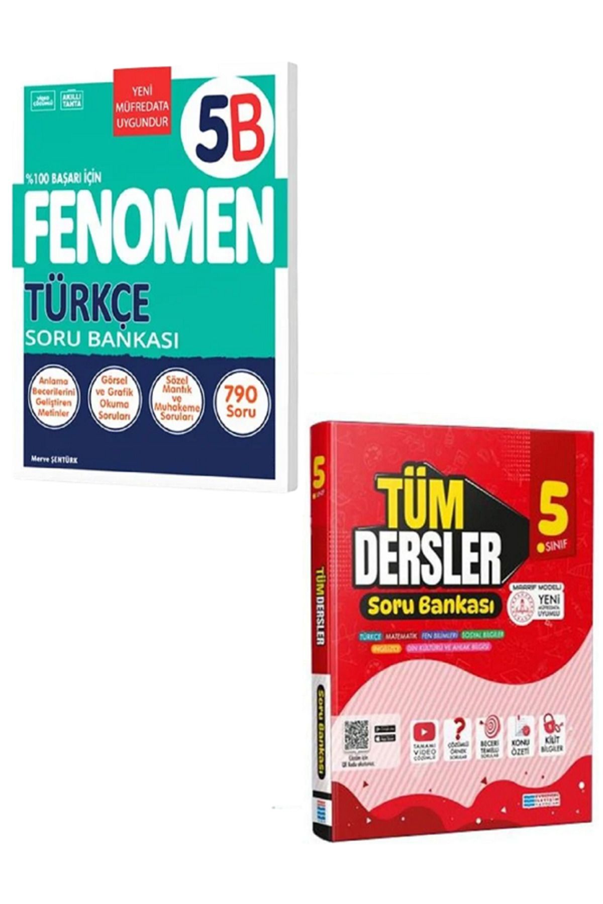 Evrensel İletişim Yayınları 5.Sınıf Fenomen 5B Türkçe Soru Bankası + 5.Sınıf Evrensel Tüm Dersler Soru Bankası / 2 KİTAP SET