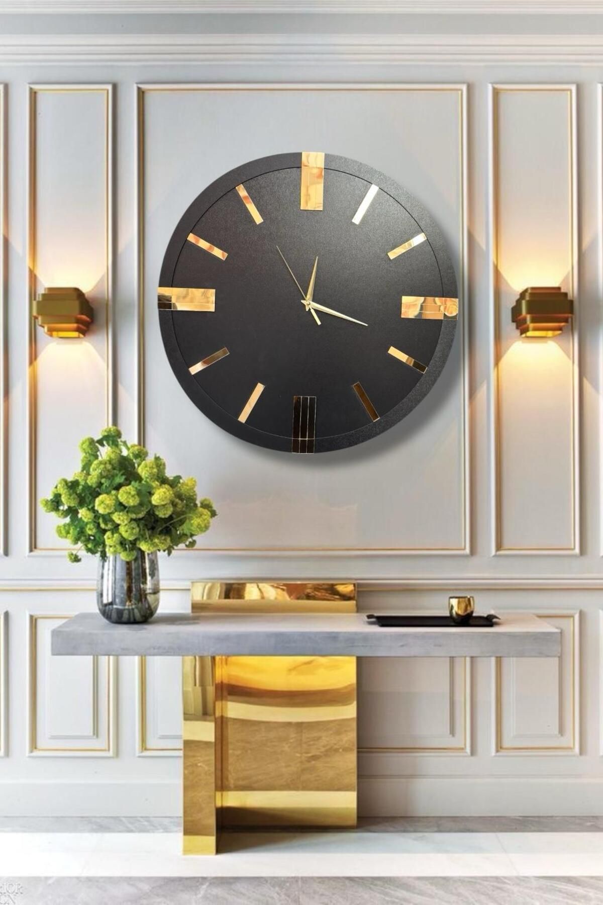 Nixar Desing Dekoratif Ahşap Duvar Saati Lüks Duvar Dekoru Sessiz Mekanizma Modern Saat Ahşap Saat Wall Clock