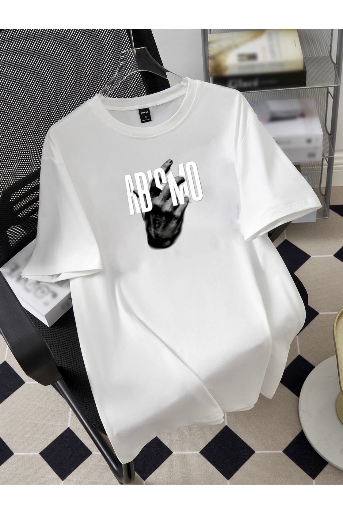 RPT MODA OVERSIZE RAHAT KALIP ABISMO BASKILI YÜKSEK KALİTE KUMAŞ ERKEK T-SHIRT