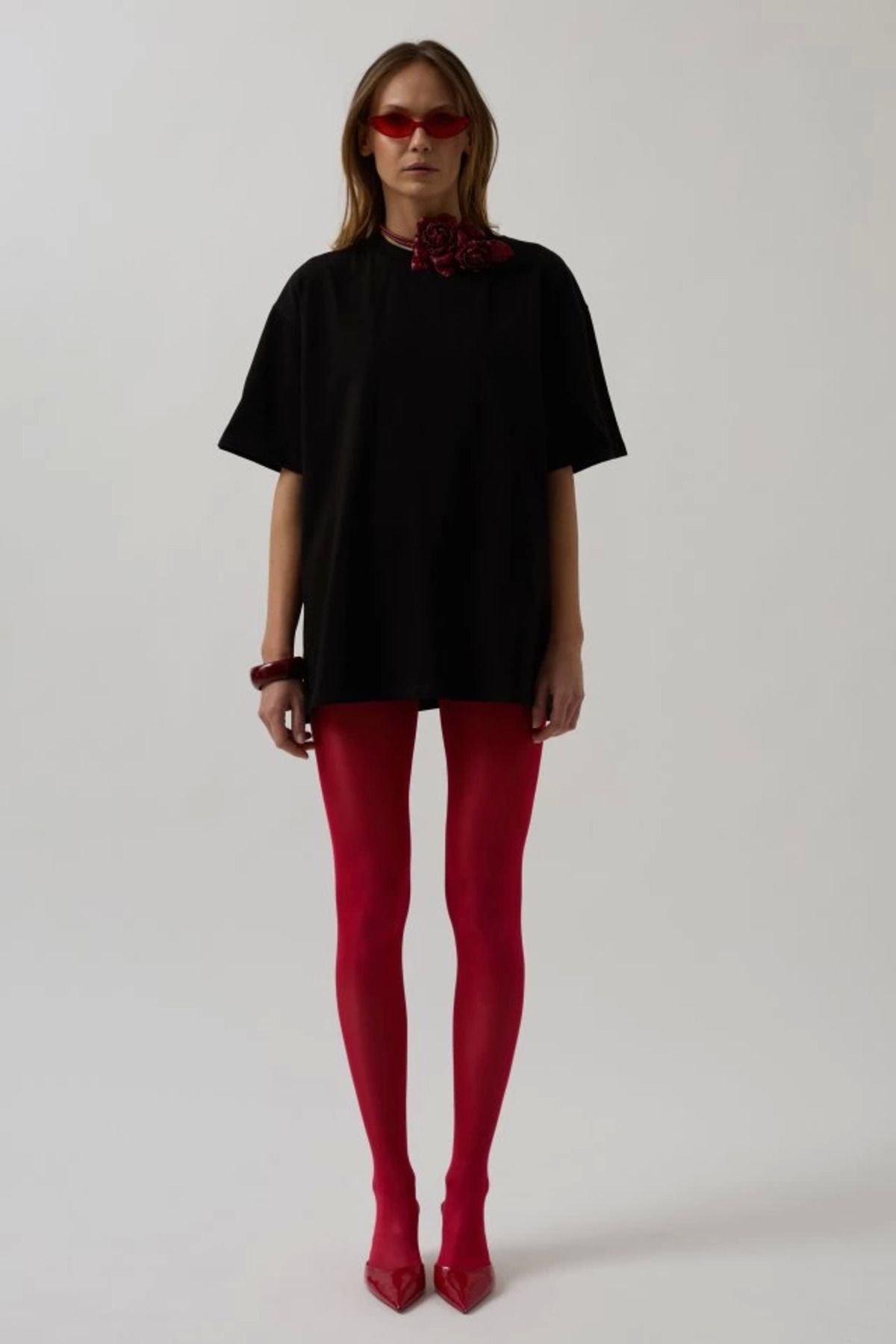 Omarı Omarı Geniş Kesim Sırt Baskılı Oversize T-Shirt